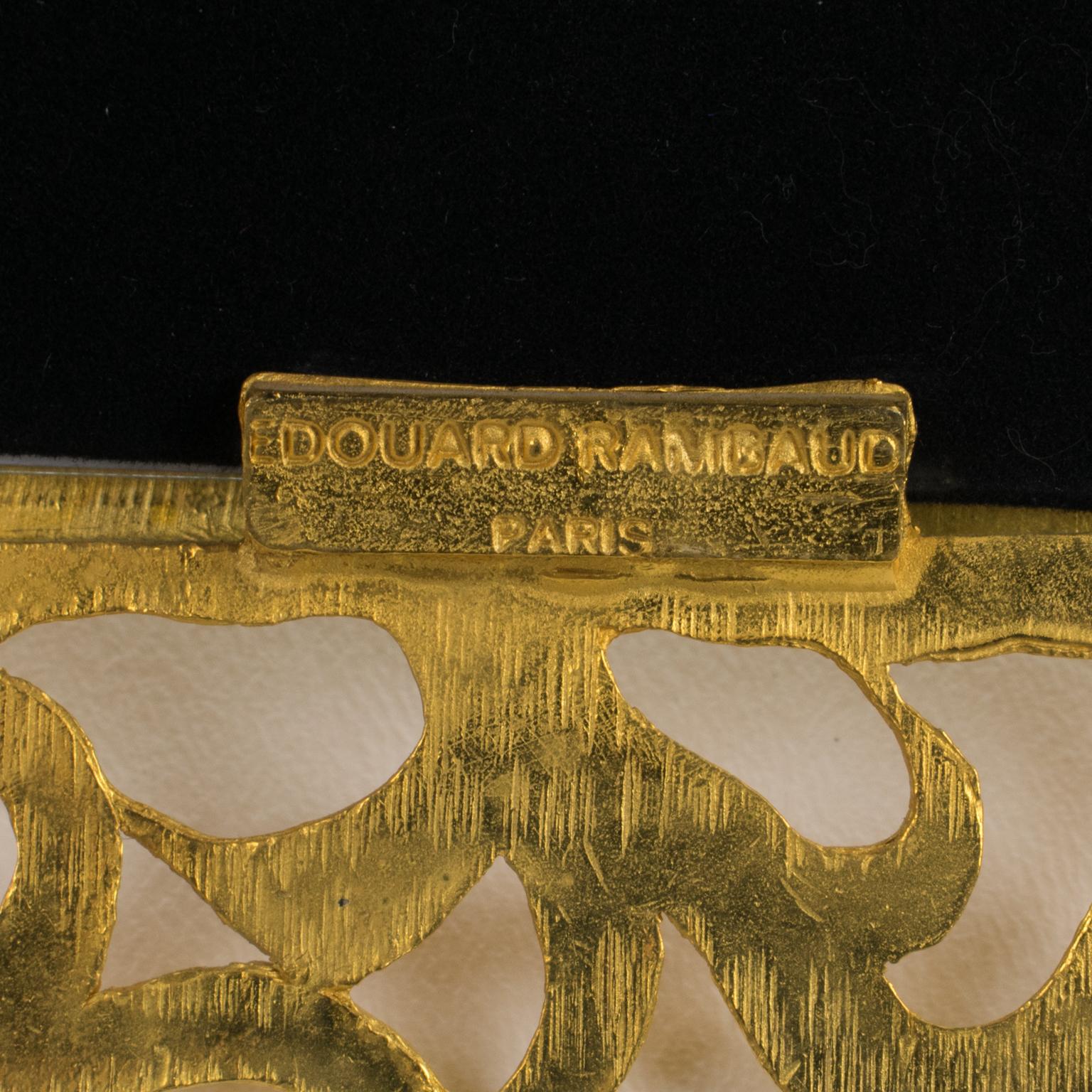 Edouard Rambaud París Marco de metal dorado ornamentado, hacia 1990 finales del siglo XX en venta