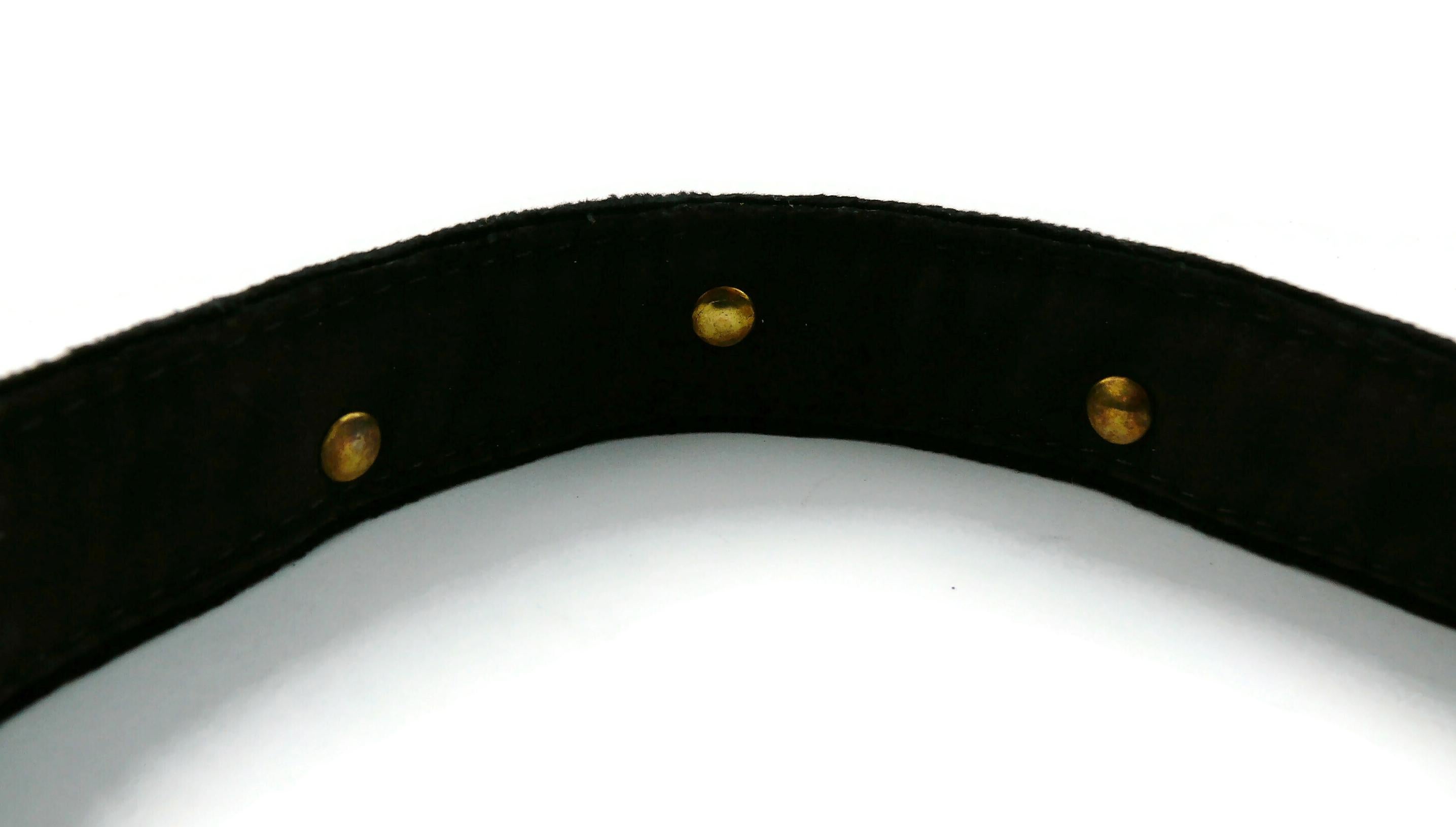 Edouard Rambaud Vintage Black Suede Choker Necklace For Sale 7