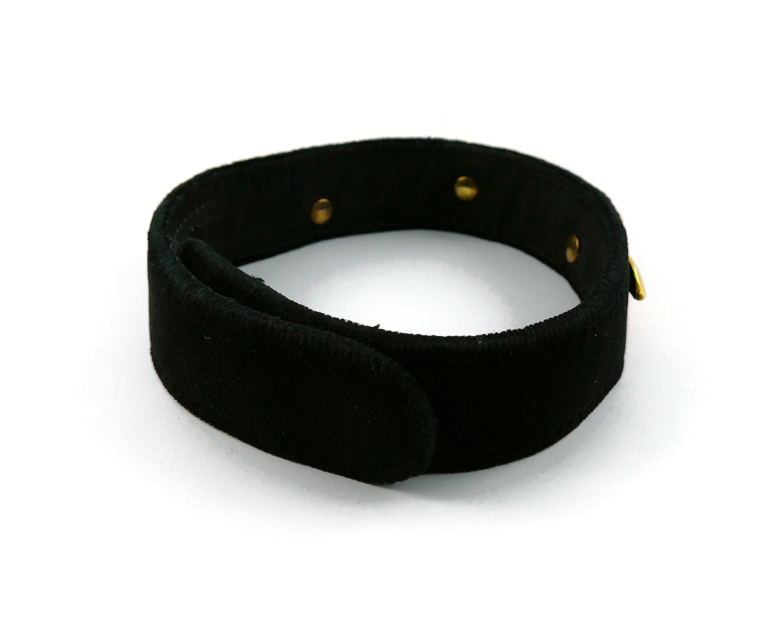 Edouard Rambaud Vintage Black Suede Choker Necklace In Fair Condition For Sale In Nice, FR