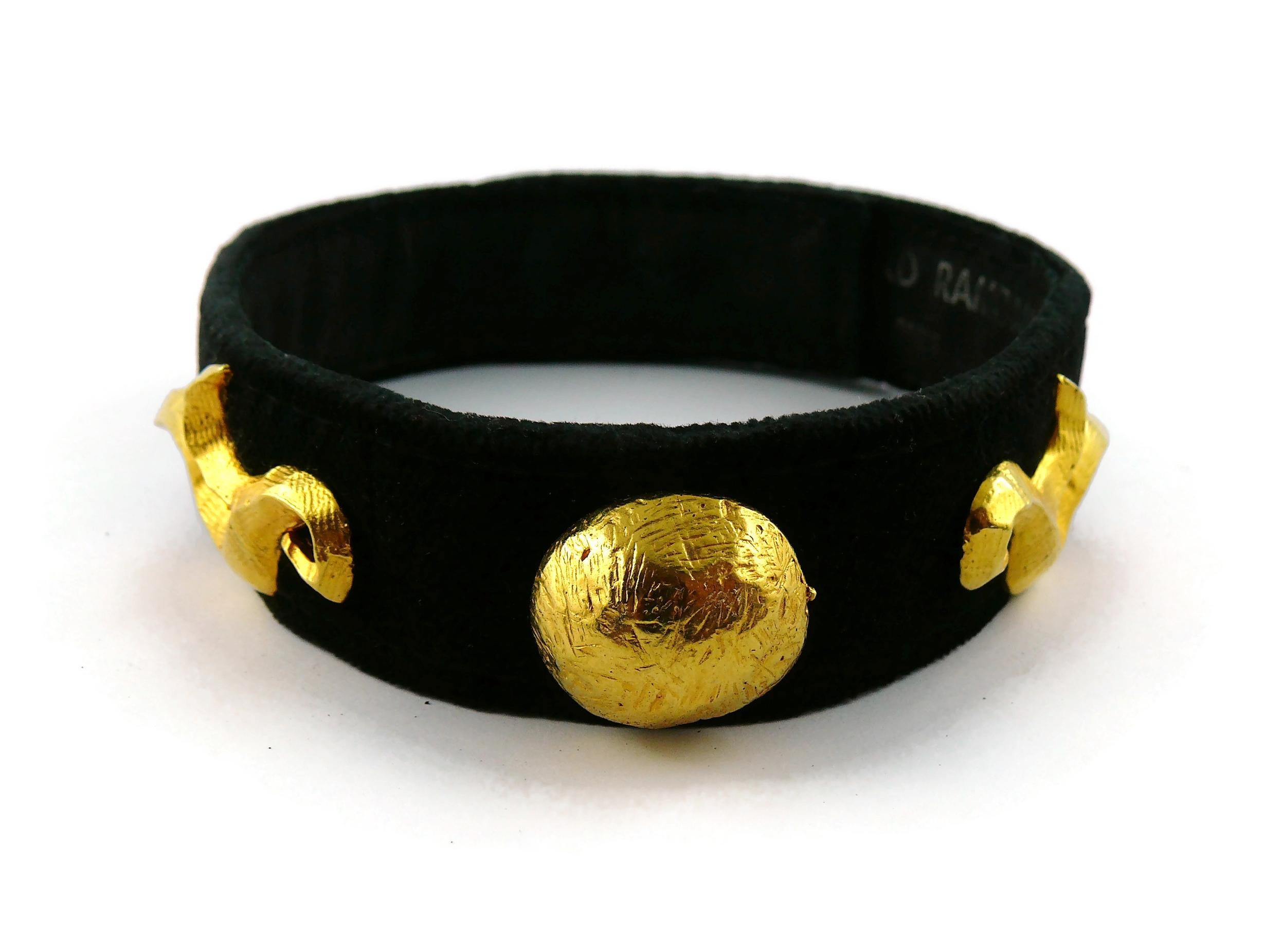 Edouard Rambaud Vintage Black Suede Choker Necklace 2