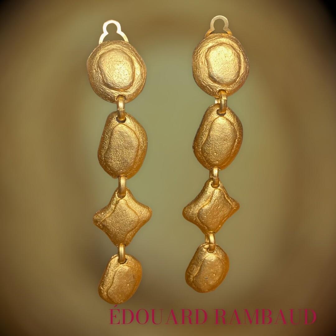 EDOUARD RAMBAUD vintage earrings For Sale 1