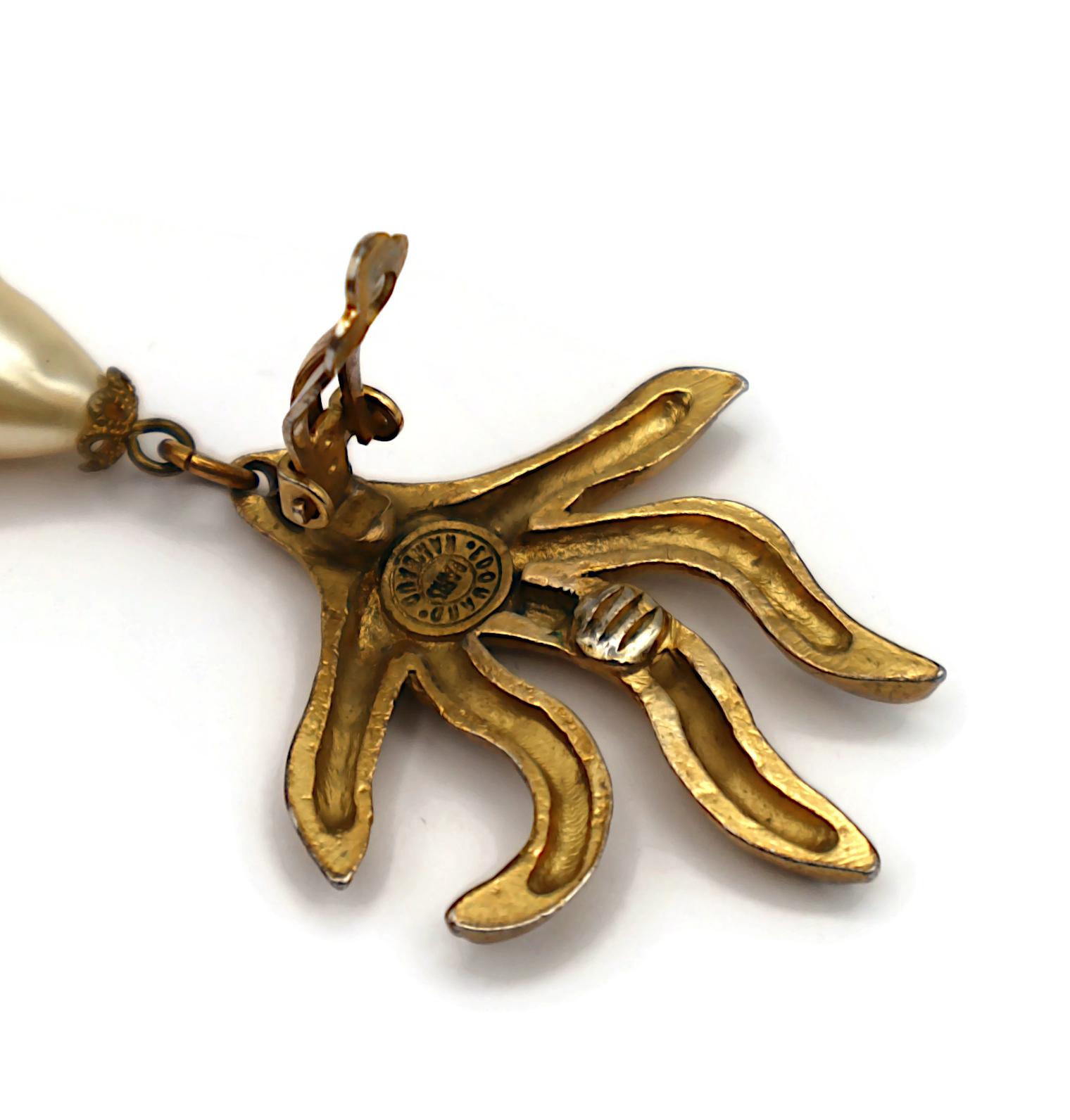EDOUARD RAMBAUD Pendientes Colgantes Llama Vintage en venta 7