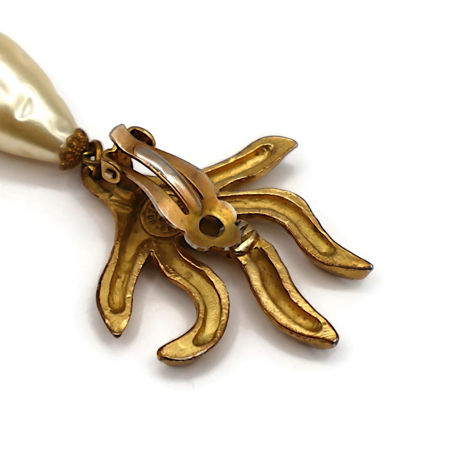 EDOUARD RAMBAUD Pendientes Colgantes Llama Vintage en venta 8