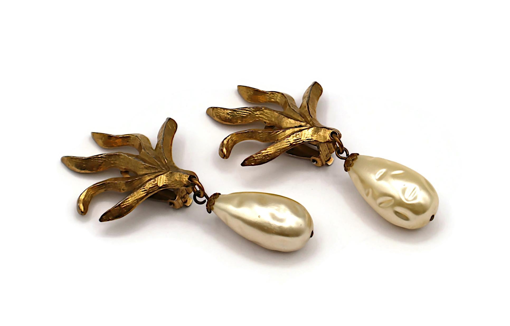 EDOUARD RAMBAUD Pendientes Colgantes Llama Vintage en Bueno estado para la venta en Nice, FR