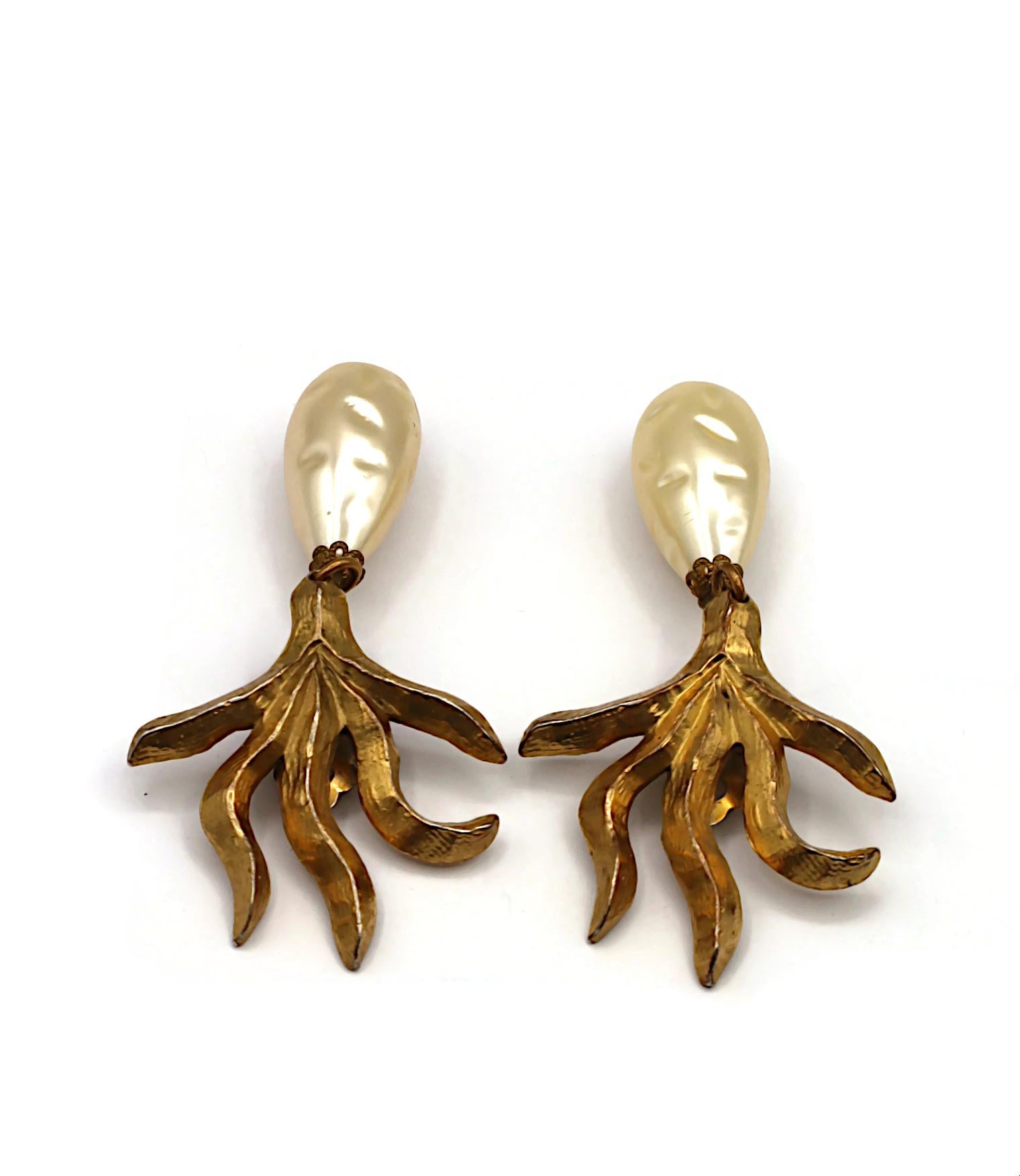 EDOUARD RAMBAUD Pendientes Colgantes Llama Vintage en venta 2