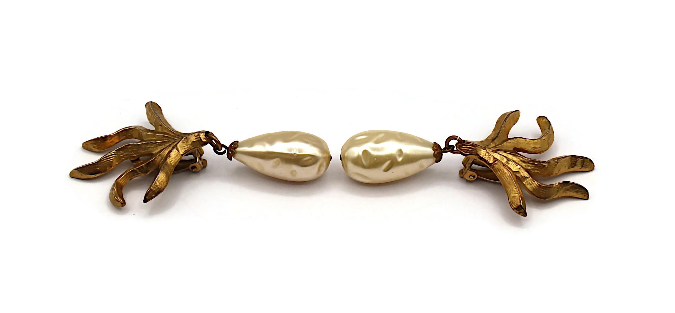 EDOUARD RAMBAUD Pendientes Colgantes Llama Vintage en venta 3