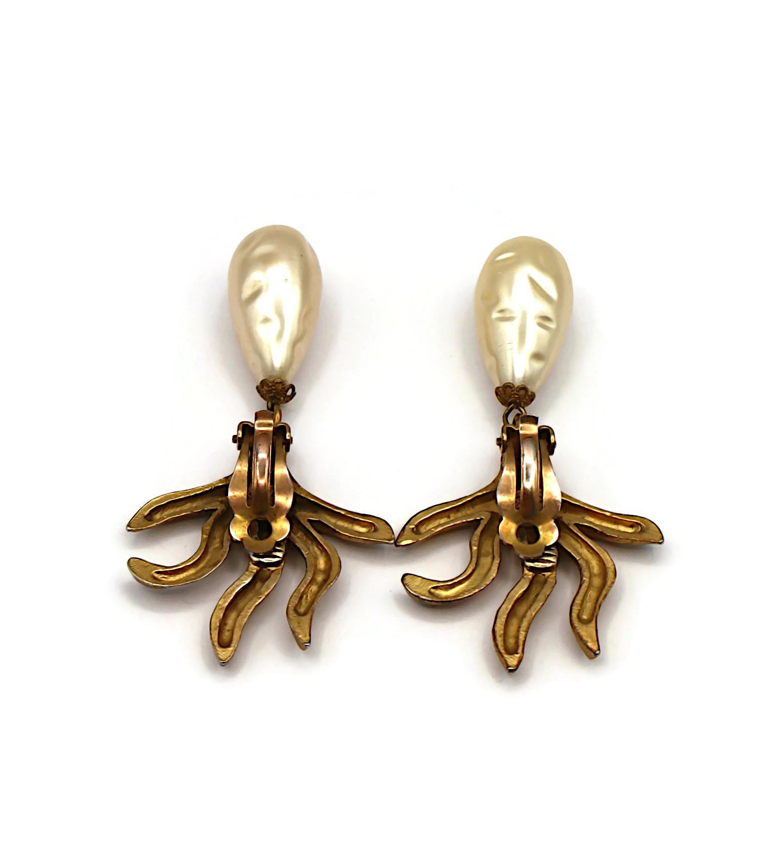 EDOUARD RAMBAUD Pendientes Colgantes Llama Vintage en venta 5