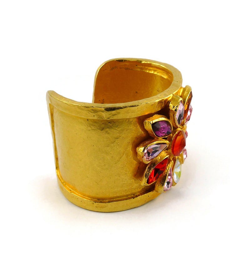 Bracelet Manchette Édouard Rambaud - Métal Et Strass, Occasion