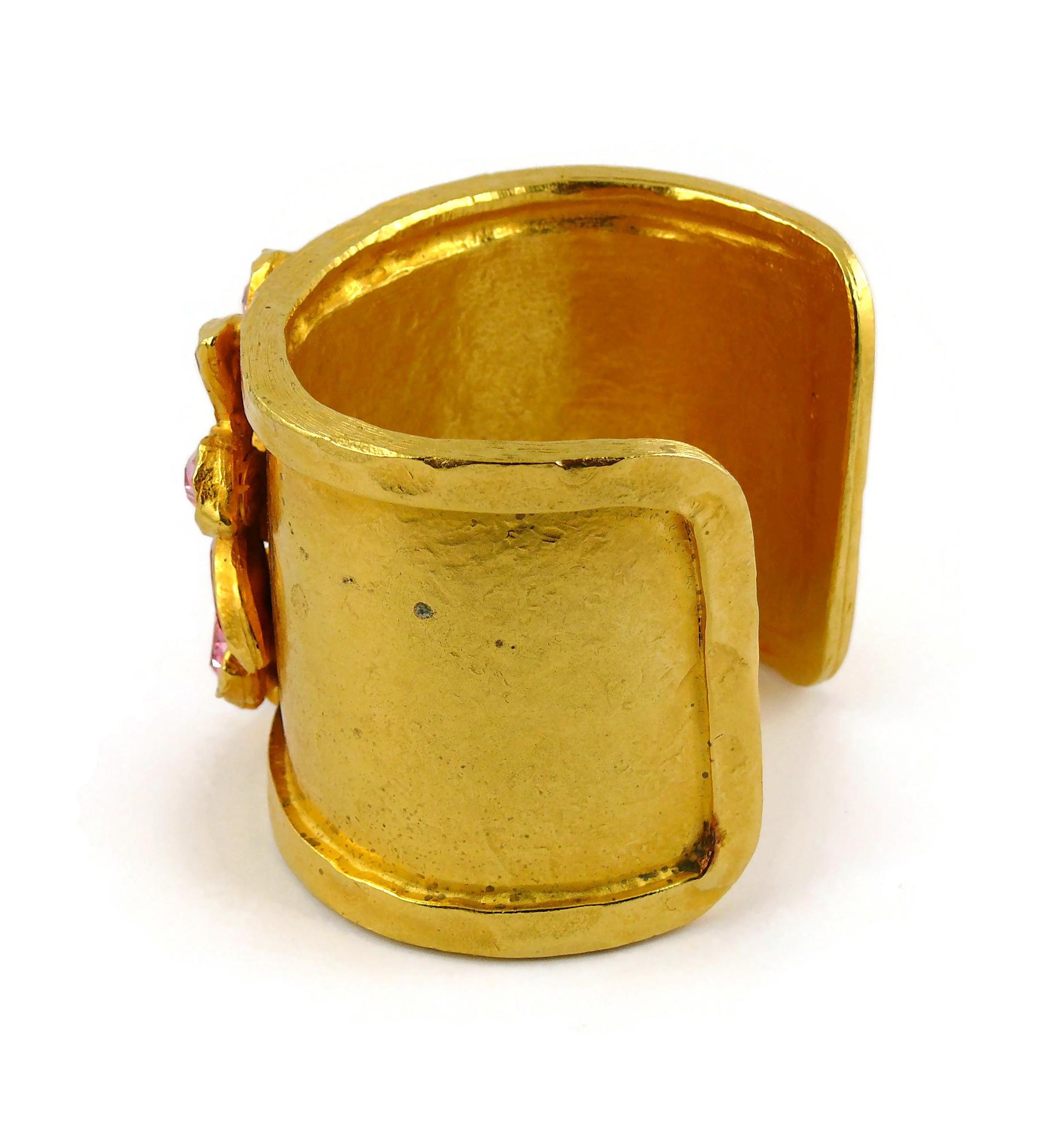 Edouard Rambaud Vintage Jewelled Cuff Bracelet For Sale 4