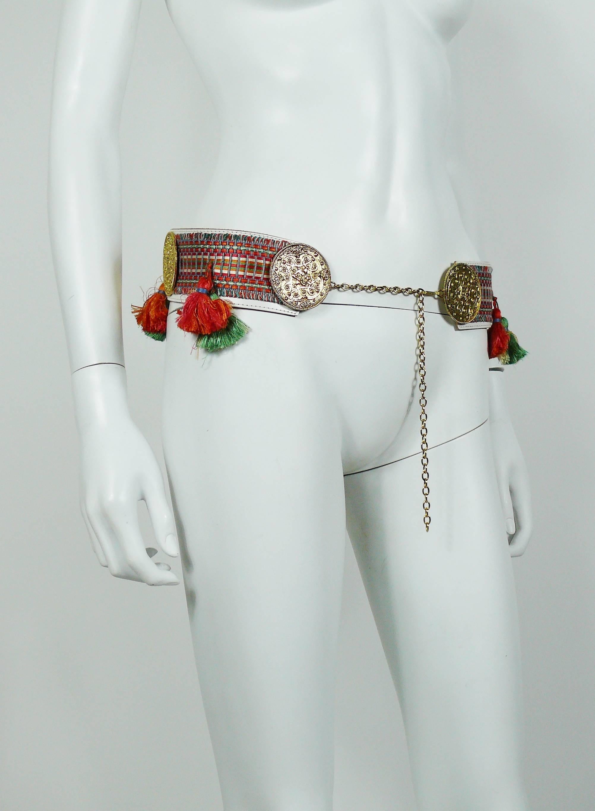 Brown Edouard Rambaud Vintage Oriental Belt For Sale