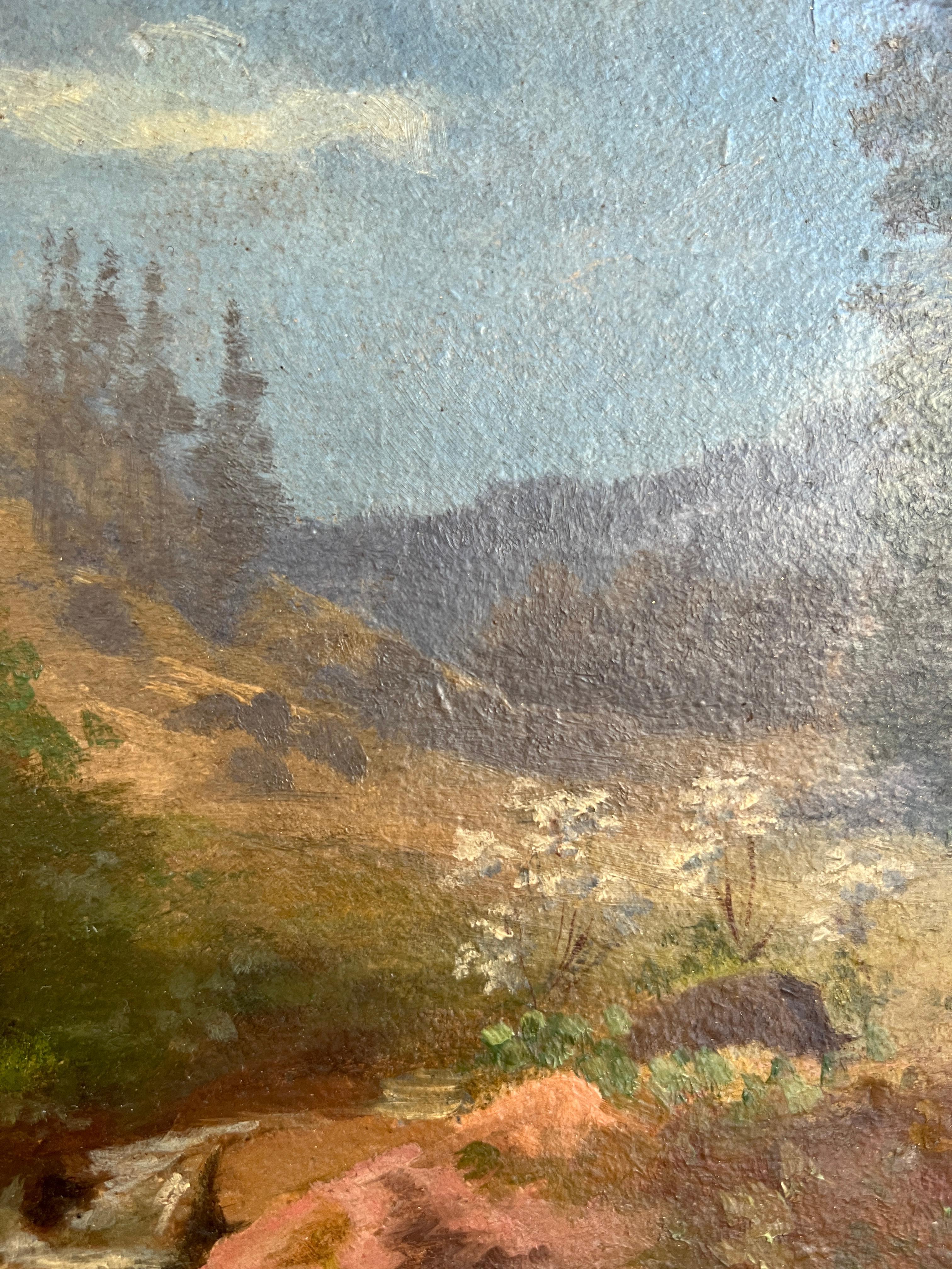 Mountain landscape and small stream For Sale 2