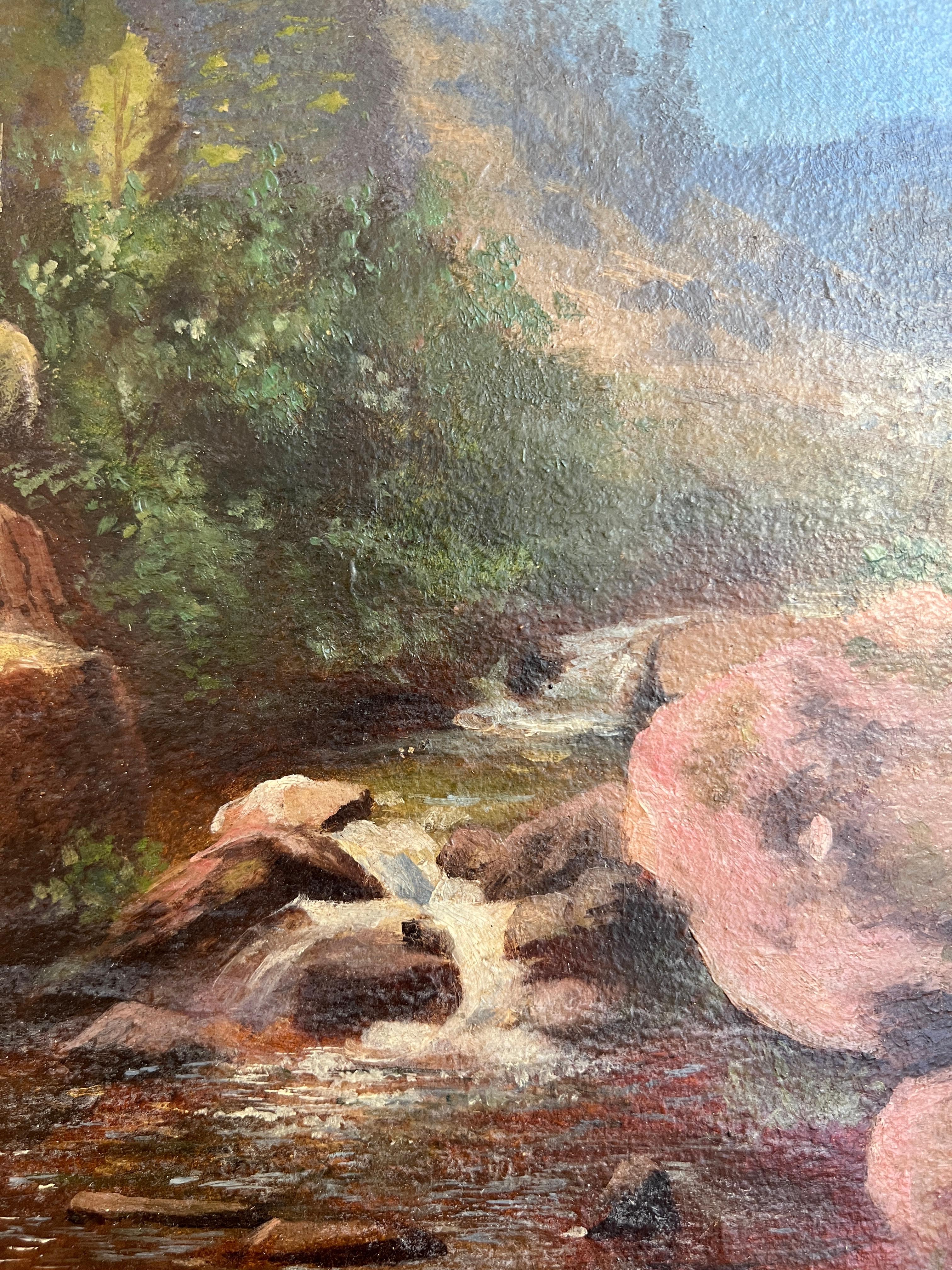 Mountain landscape and small stream For Sale 3