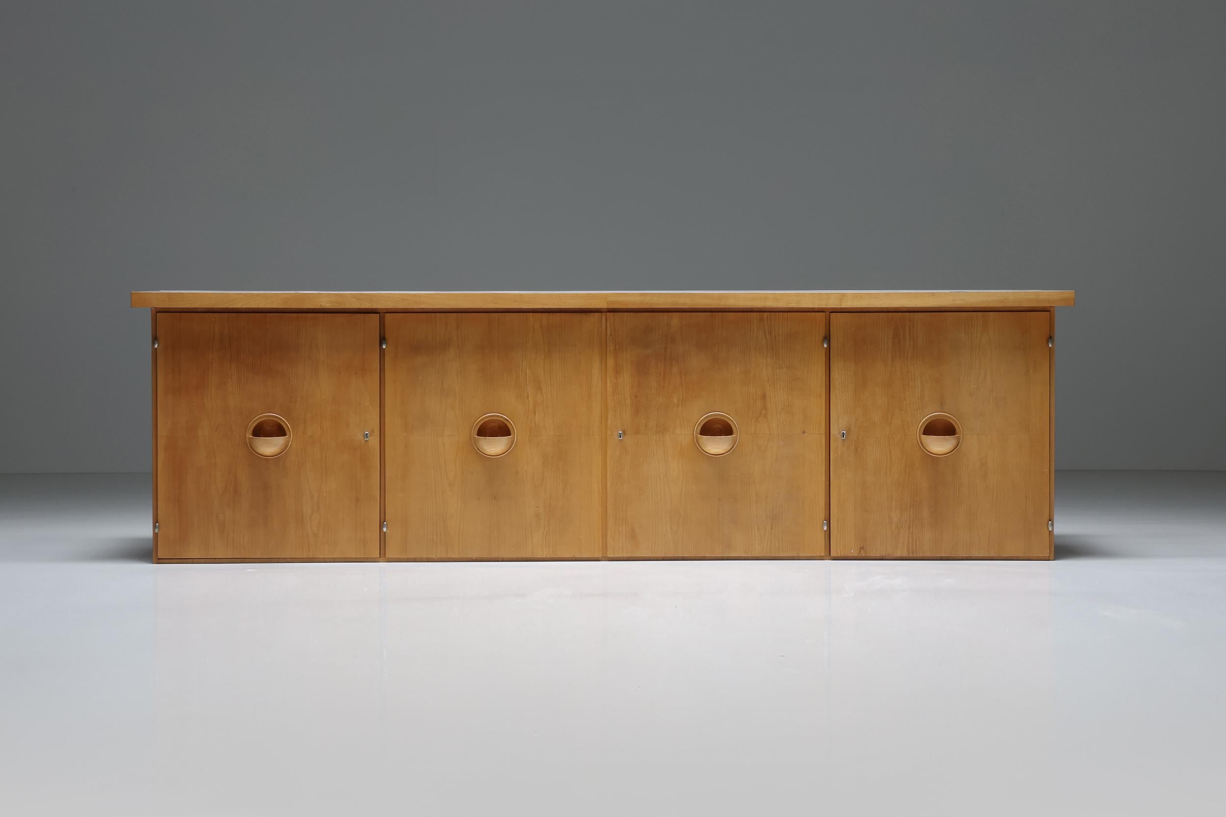 Early 20th Century Edouard Van Steenbergen Credenza, Architect Sideboard, Art Deco, 1925 For Sale