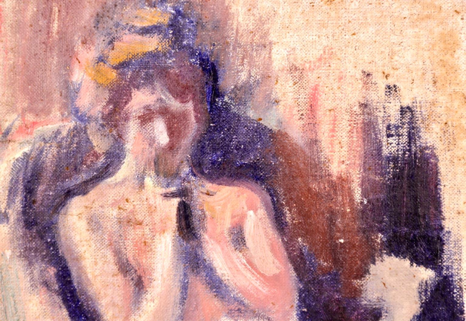 Etude de nu assis - Nabis Oil, Seated Nude in Interior by Edouard Vuillard 2