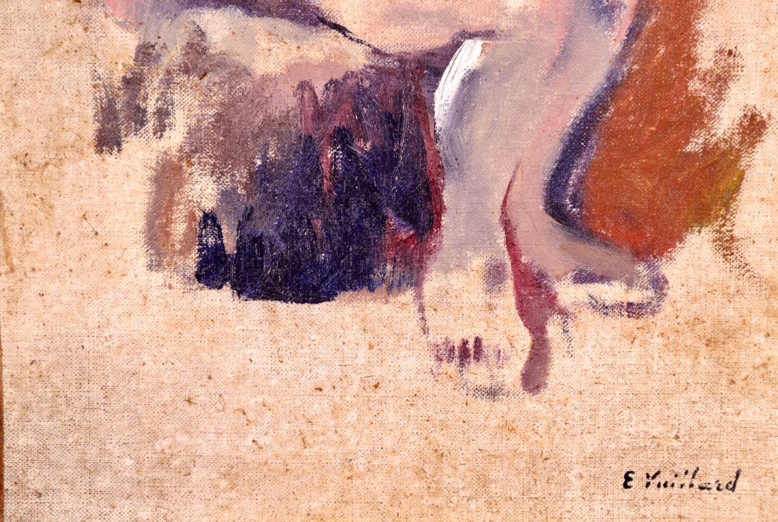 Etude de nu assis - Nabis Oil, Seated Nude in Interior by Edouard Vuillard 3
