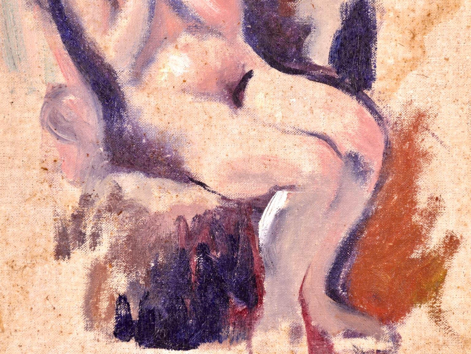 Etude de nu assis - Nabis Oil, Seated Nude in Interior by Edouard Vuillard 4