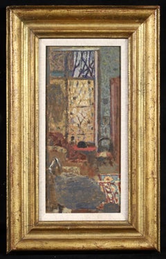 Interieur a la fenetre ouverte - Olio post impressionista di Edouard Vuillard