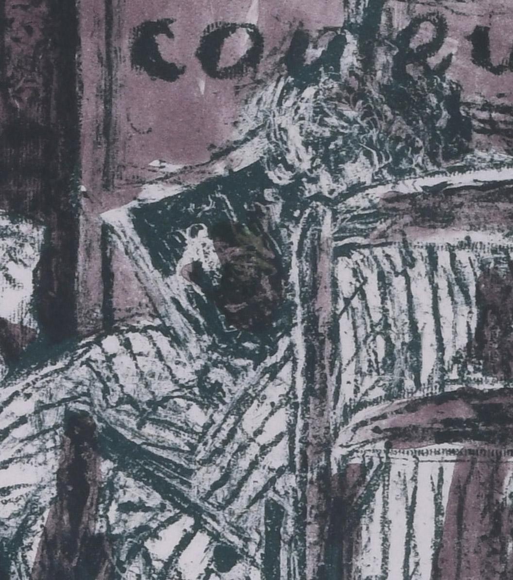 Copertina per due litografie a colori, o Passaggio e Interni - Print Postimpressionismo di Edouard Vuillard