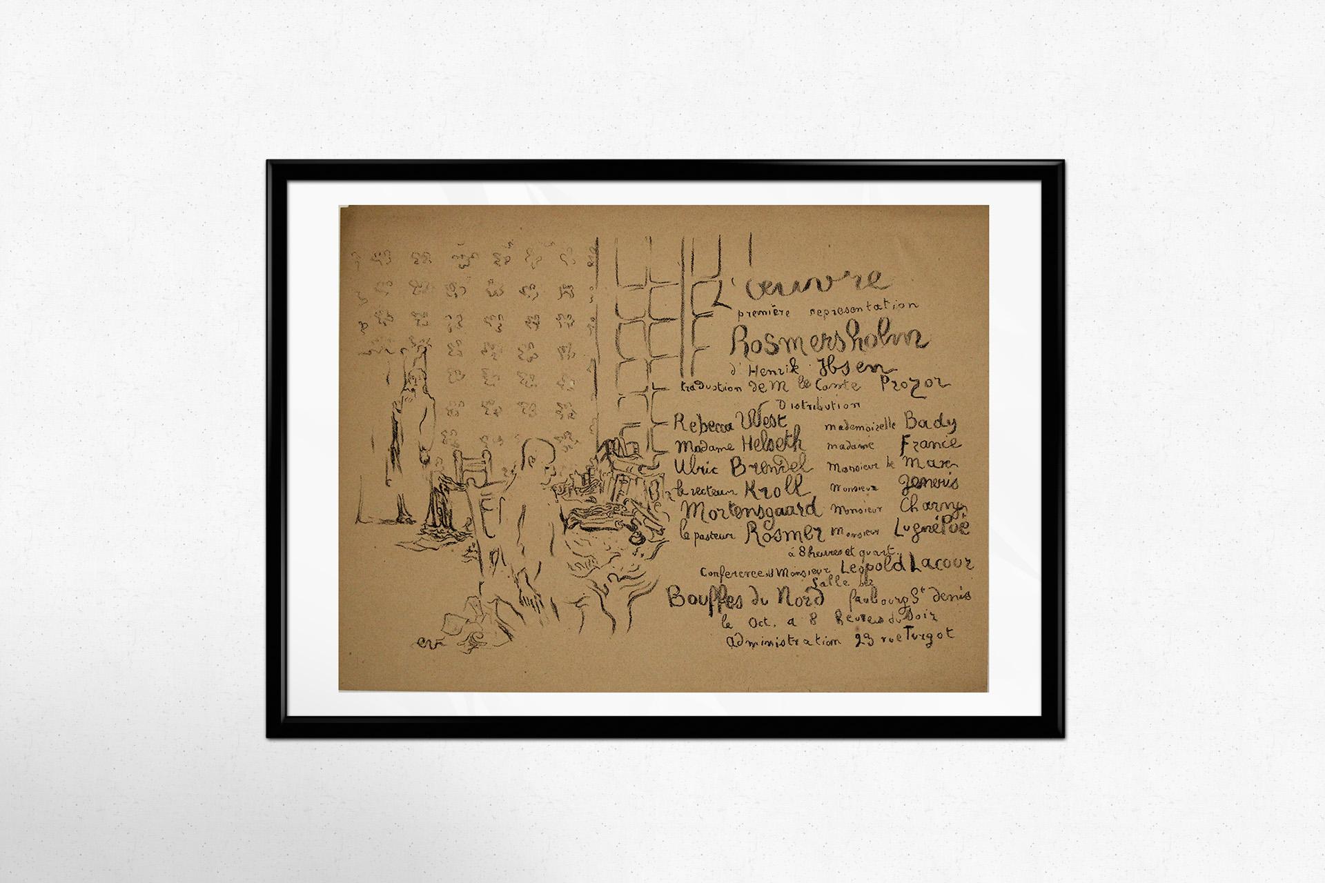 Édouard Vuillard illustriertes Originalprogramm für das Théâtre de l'Œuvre im Angebot 2