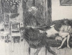 INTERIEUR AU CANOPE  (INTERIOR WITH A SOFA).