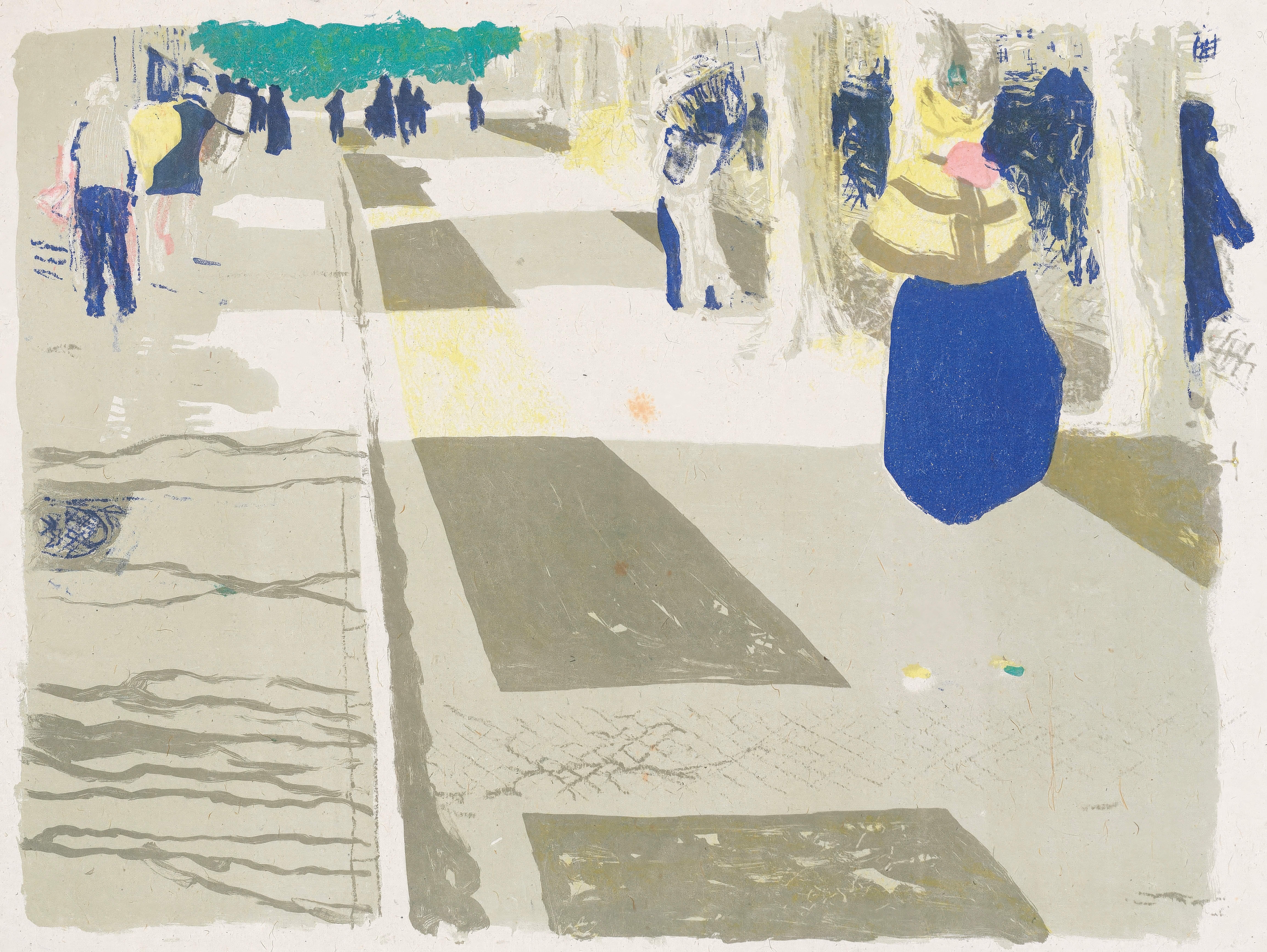 This exquisite lithograph after Jean-Edouard Vuillard (1868-1940), titled L'Avenue (The Avenue), from L'oeuvre grave de Vuillard (The Graphic Work of Vuillard), originates from the 1948 edition published by Editions du livre, Monte-Carlo, under the