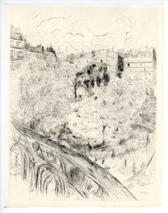 "Le square Vintimille" original etching