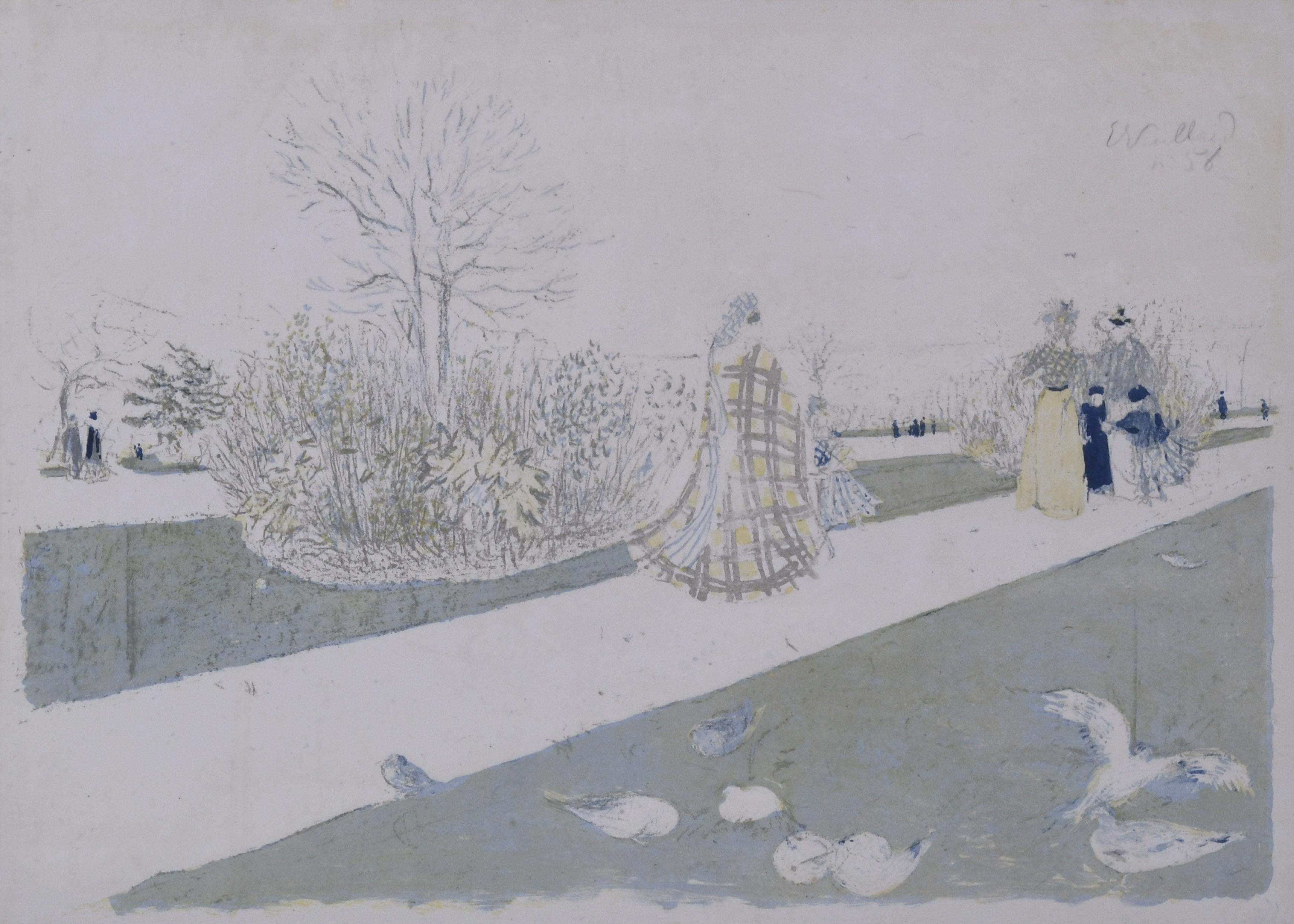 Edouard Vuillard Landscape Print - Les Jardin des Tuileries