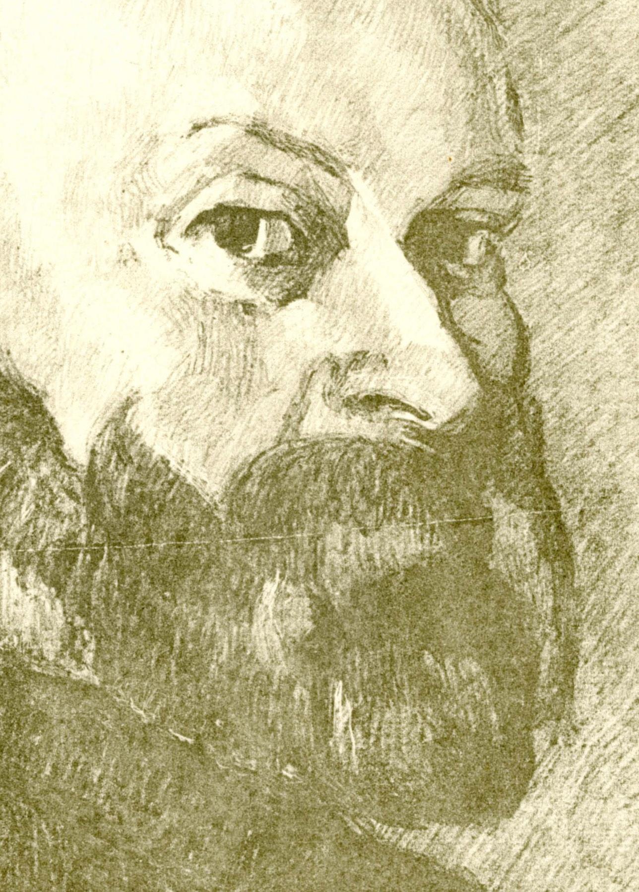 Portrait De Cezanne - French School Print by Edouard Vuillard