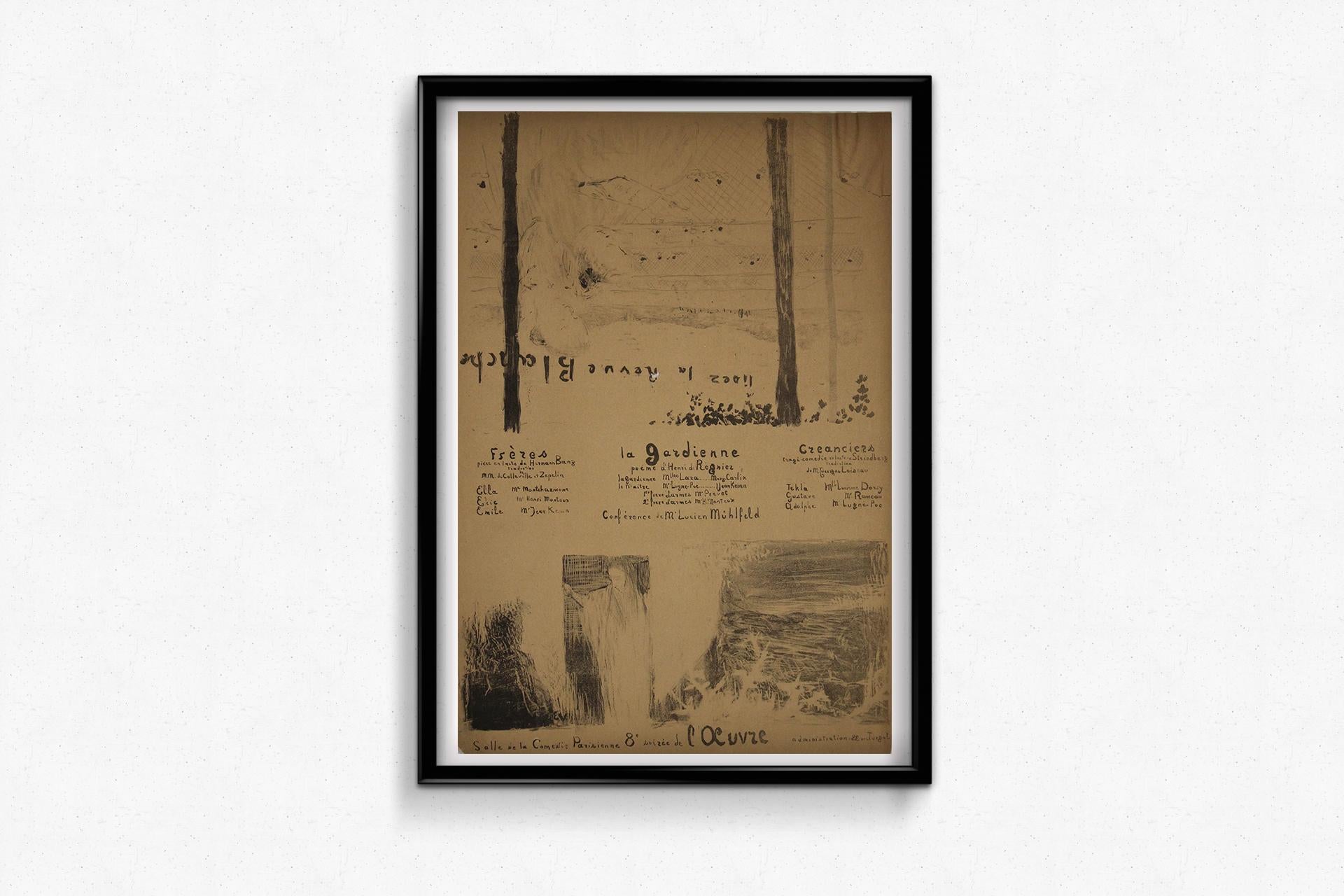 Rare programme illustré de 1894 d'Édouard Vuillard pour le Théâtre de l'Œuvre en vente 2