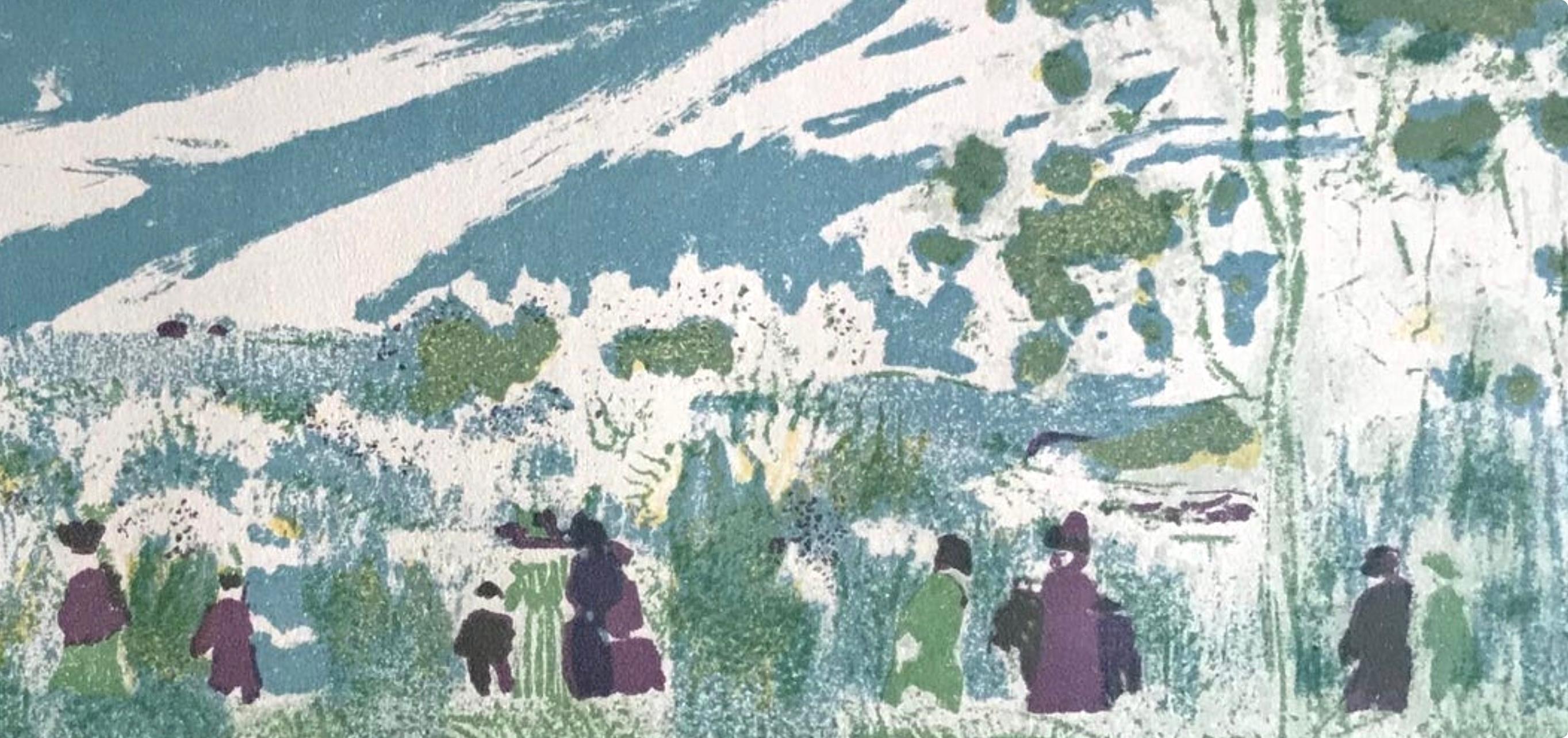 Vuillard, A travers champs, L'œuvre gravé de Vuillard (d'après) - Gris Landscape Print par Edouard Vuillard