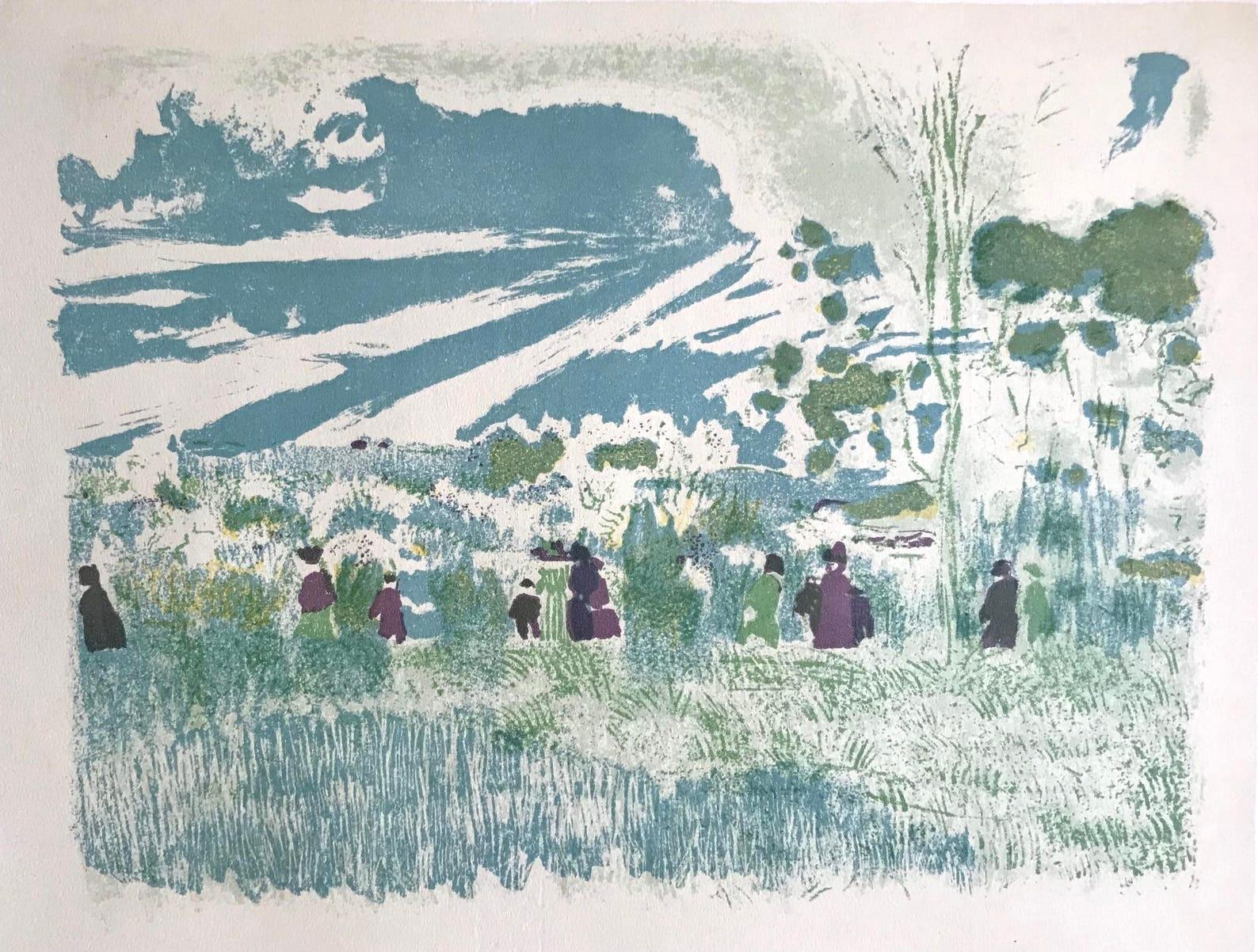 Support : Lithographie sur papier grand vélin Renage
Année : 1948
Taille du papier : 9.5 x 12.375 pouces ; taille de l'image : 9.84 x 11.81 pouces
Inscription : Non signé et non numéroté, tel que publié
Notes : Extrait de l'album L'œuvre gravé de