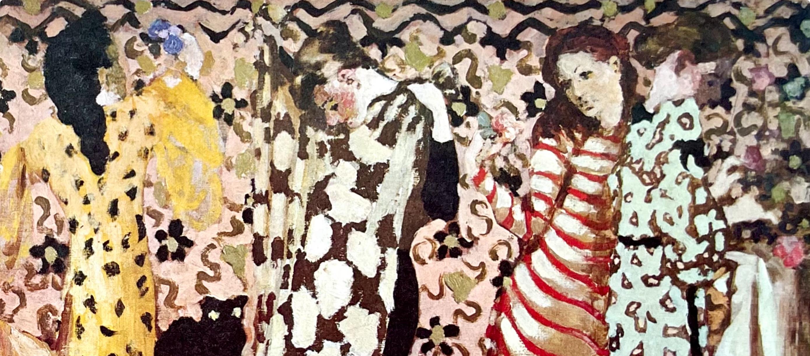 Vuillard, Composition, Derrière le miroir (d'après) - Beige Landscape Print par Edouard Vuillard