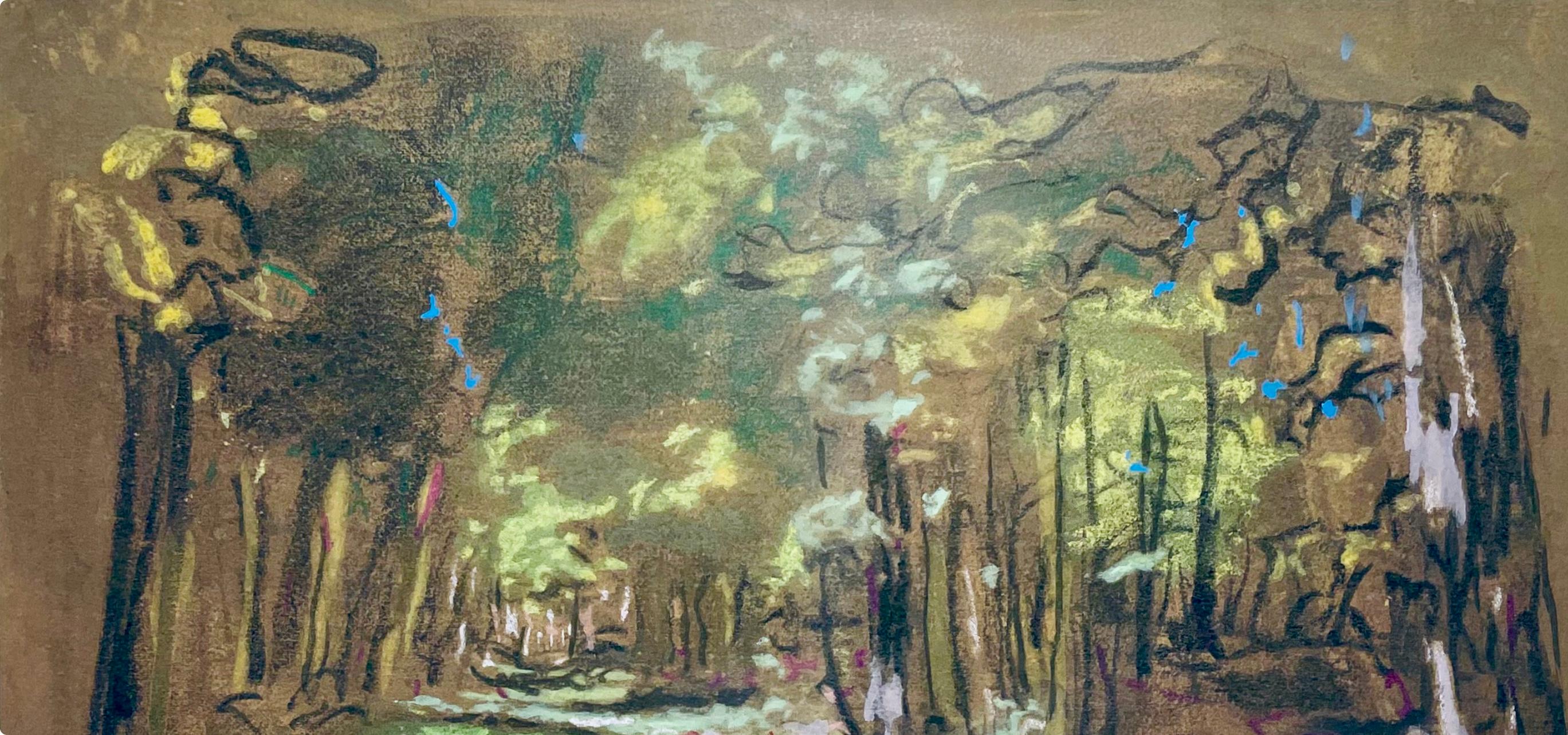 Vuillard, En el bosque de las arcillas, Dos pasteles (después) - Print de Edouard Vuillard