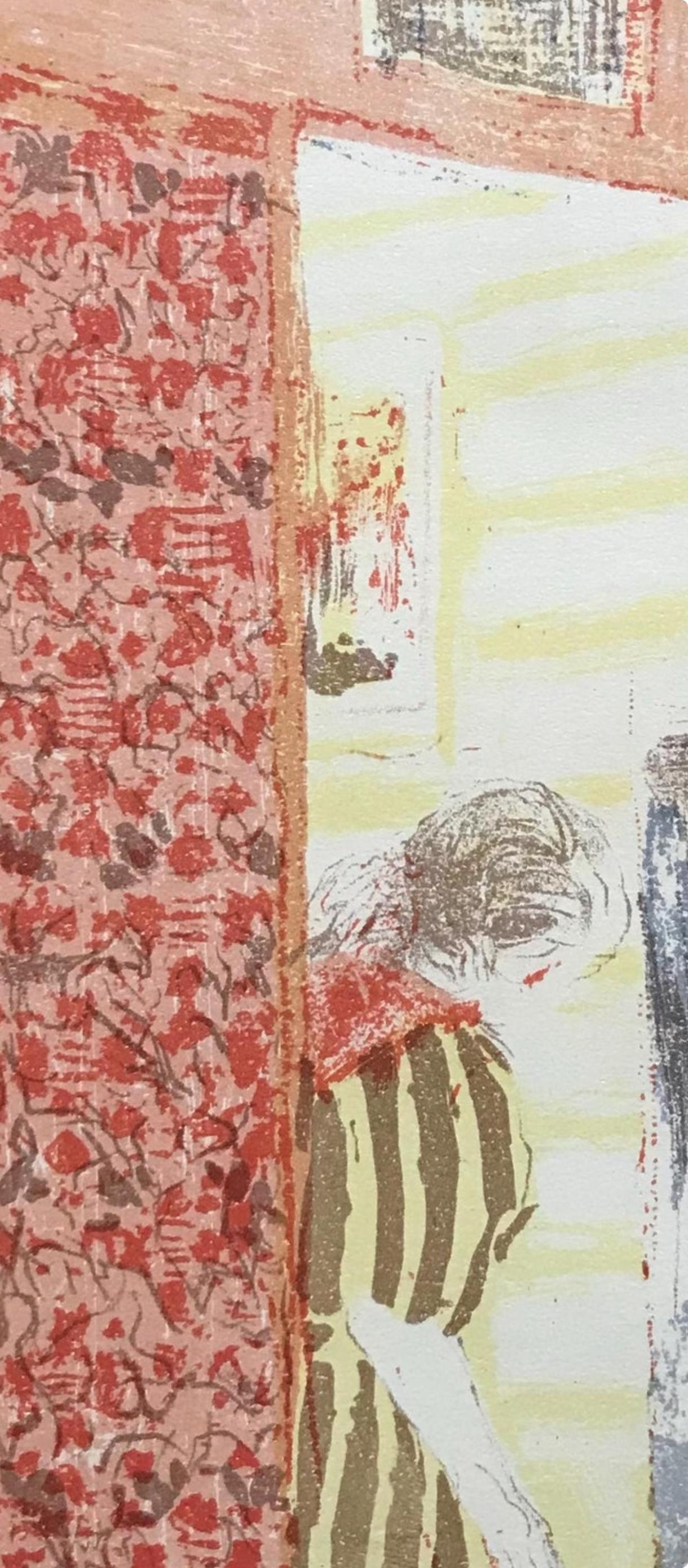 Vuillard, Intérieur aux tentures roses, L'œuvre gravé de Vuillard (after) - Beige Landscape Print by Edouard Vuillard