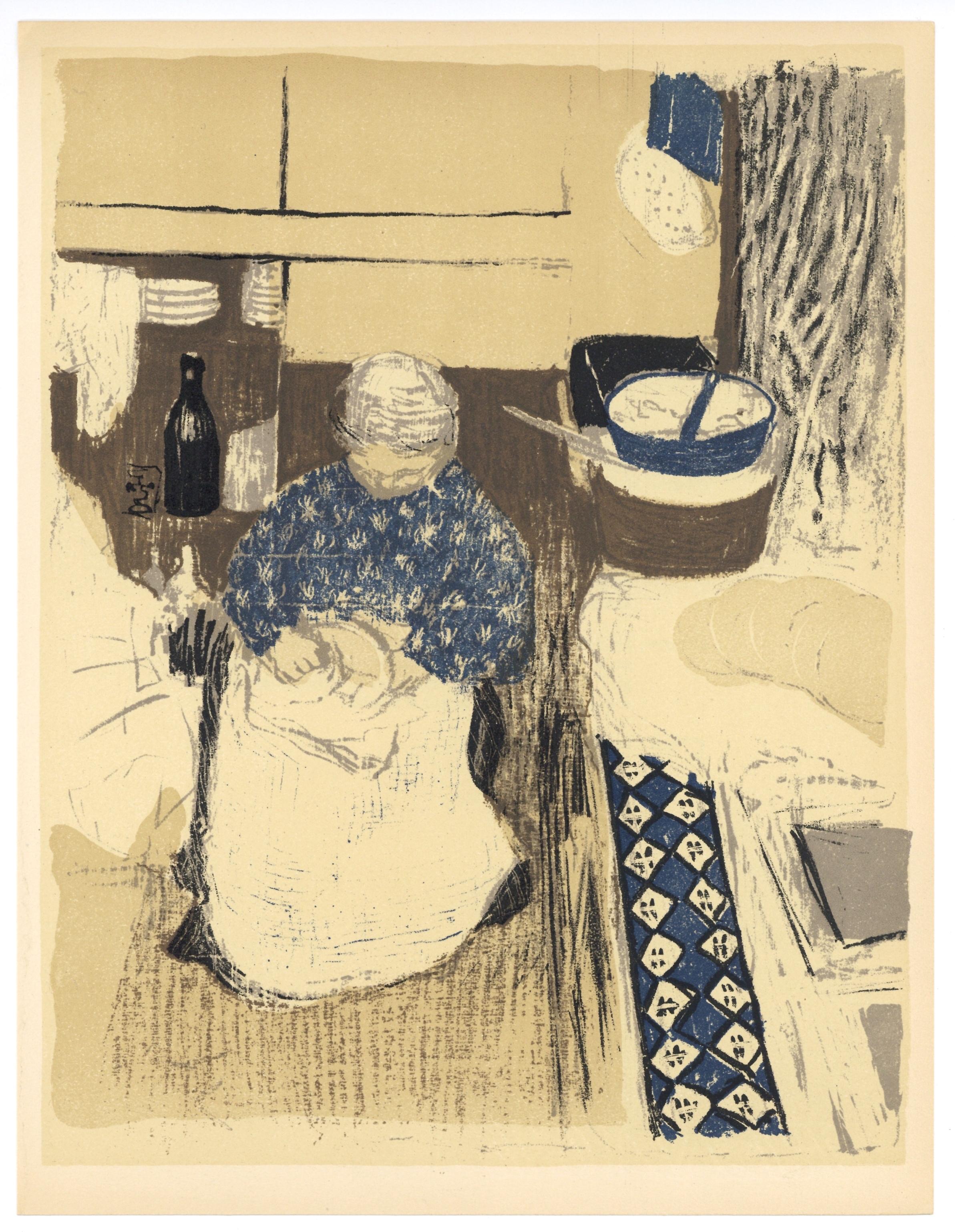 Support : Lithographie sur papier grand vélin Renage
Année : 1948
Format du papier : 12.375 x 9.5 pouces ; taille de l'image : 11.81 x 9.05 pouces
Inscription : Non signé et non numéroté, tel que publié
Notes : Extrait de l'album L'œuvre gravé de