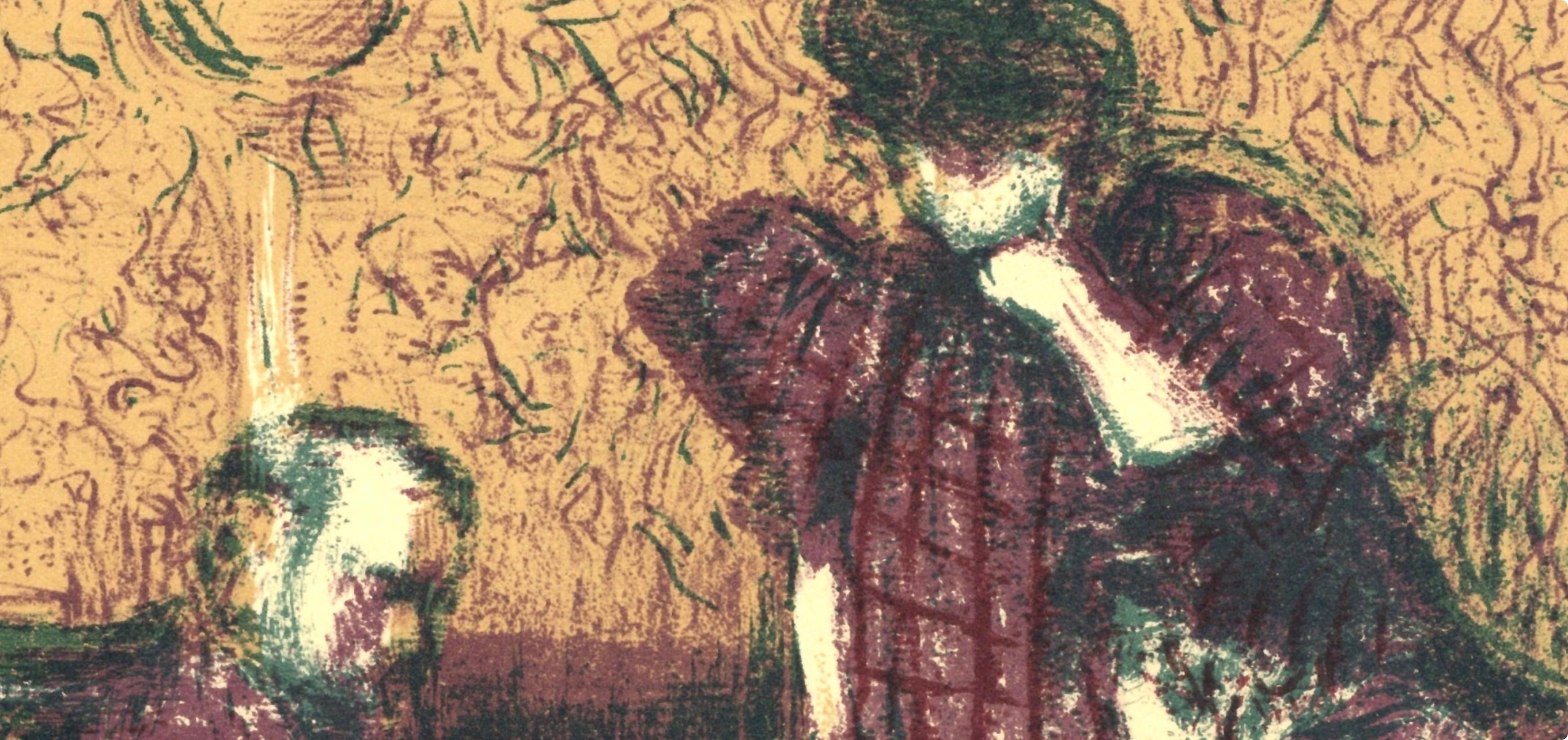 Vuillard, La Partie de dames, L'œuvre gravé de Vuillard (d'après) - Beige Landscape Print par Edouard Vuillard