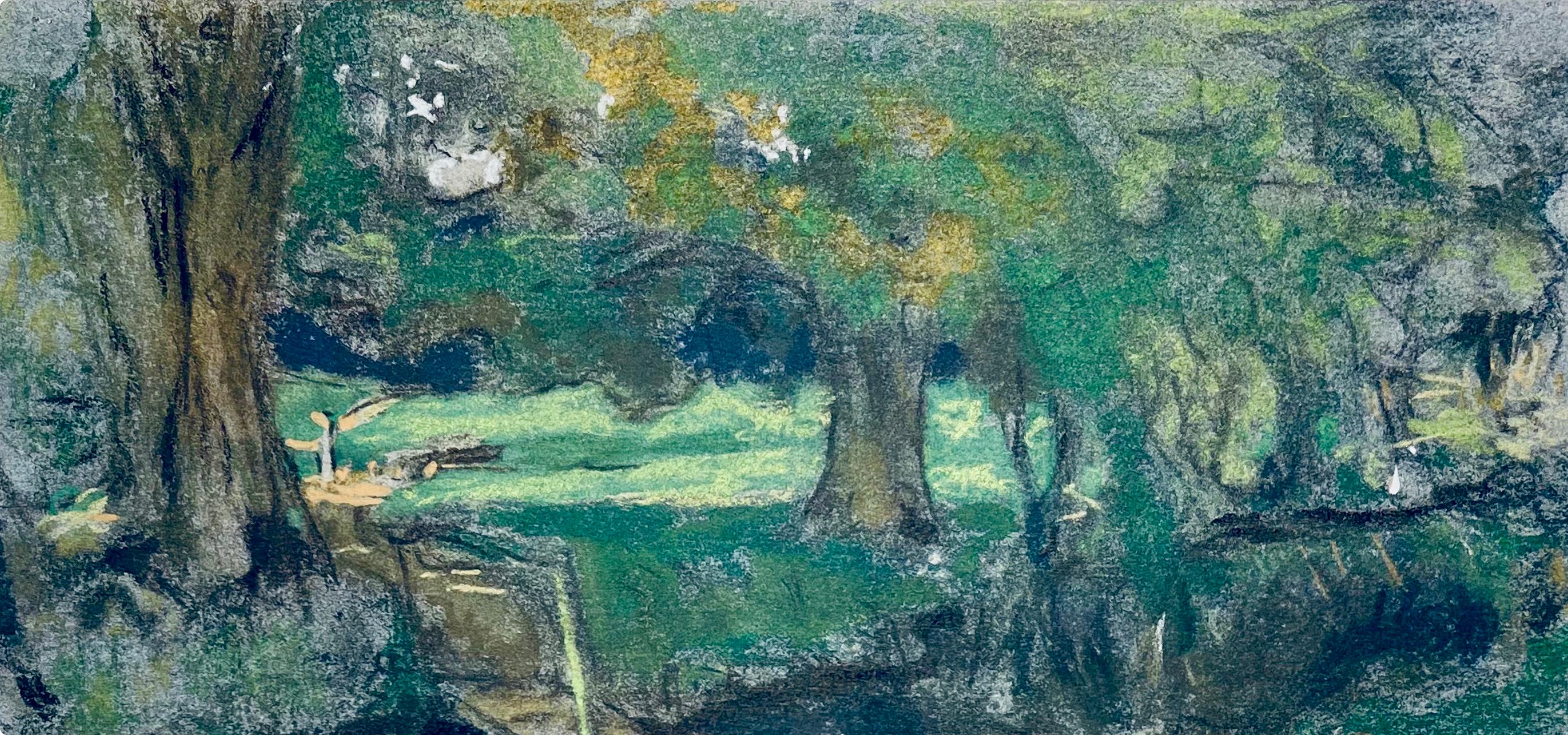 Litografía y estarcido sobre papel vélin montado sobre cartulina de museo, tal como se emitió. Sin firmar y sin numerar, tal como se publicó. Buen estado. Notas: Del folio, Vuillard, Douze Pastels Présentés et Commentés par Jacques Salomon, 1966.