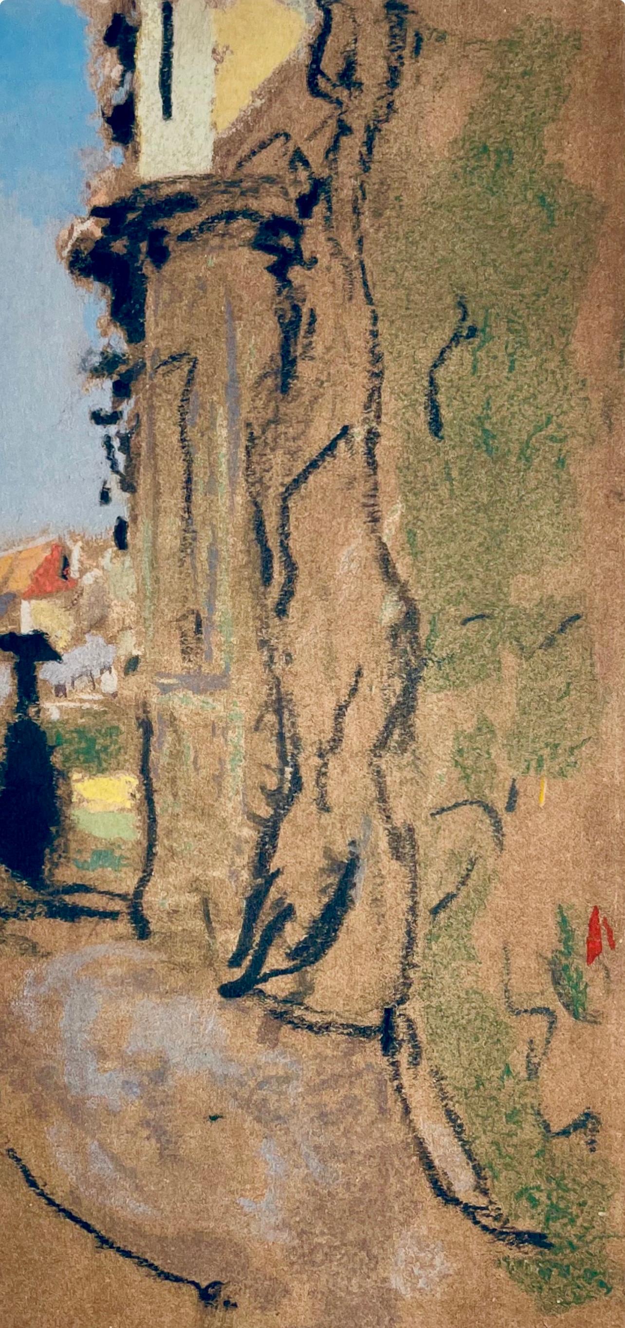 Vuillard, La Tourelle, Douze pastels (después de) - Figurative Print Marrón de Edouard Vuillard