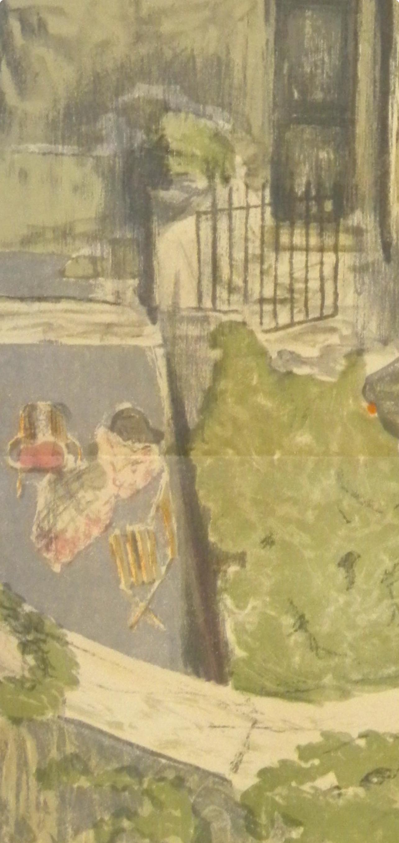 Vuillard, Le Jardin devant l´atelier, L'œuvre gravé de Vuillard (after) - Brown Landscape Print by Edouard Vuillard