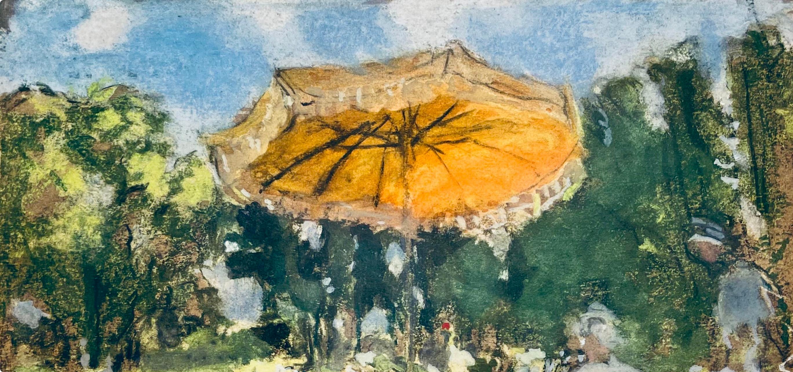 Vuillard, Le Parasol Orange, Douze pastels (dopo) - Print di Edouard Vuillard