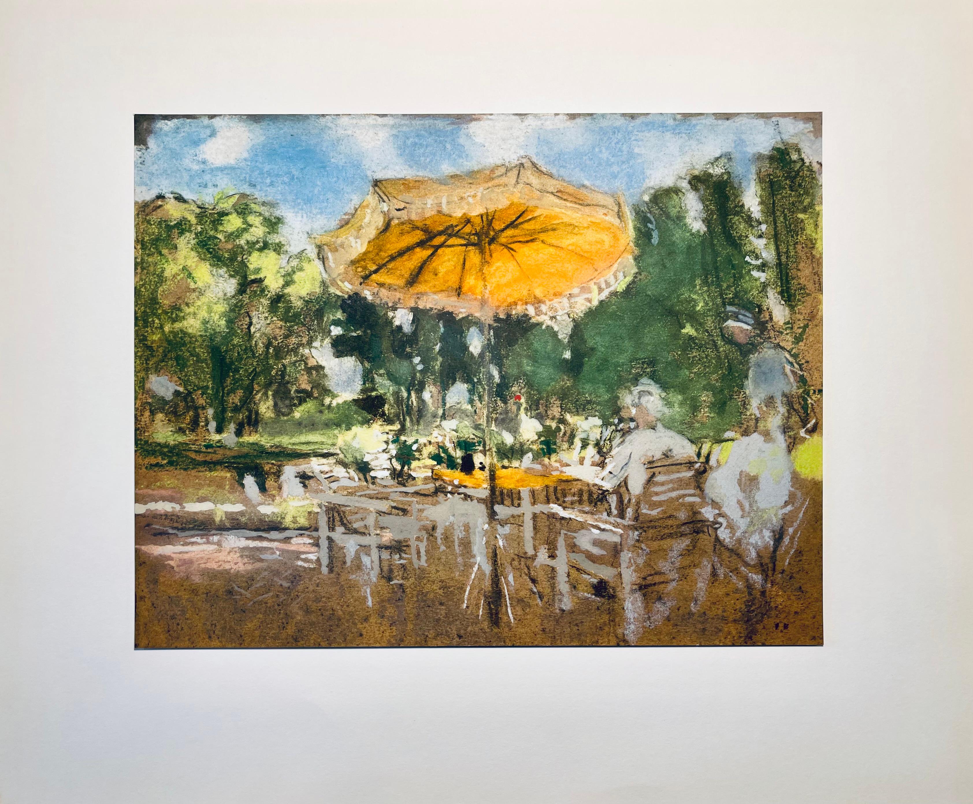 Litografia e stencil su carta vélin montata su cartoncino museale di supporto, come da edizione. Non firmato e non numerato, come da edizione. Buone condizioni. Note: Dal volume Vuillard, Douze Pastels Présentés et Commentés par Jacques Salomon,