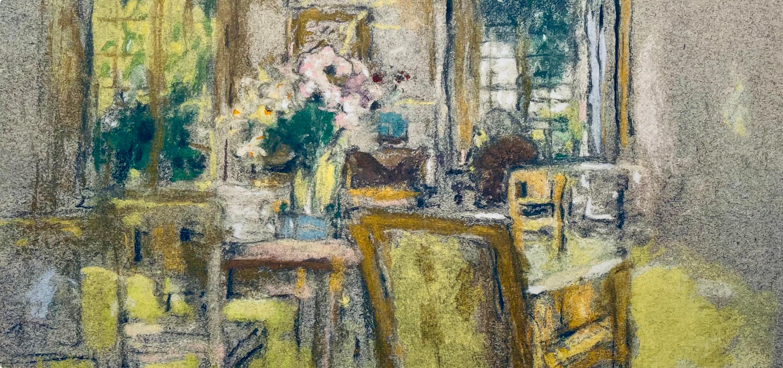 Vuillard, Le Salon Aux Clayes, Douze pastels (dopo) - Print di Edouard Vuillard