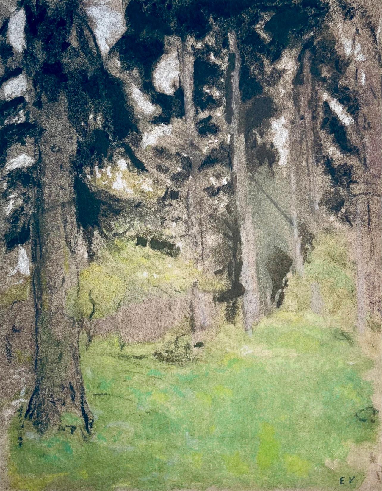 Figurative Print de Edouard Vuillard - Vuillard, Les Sapins, Douze pastels (después de)