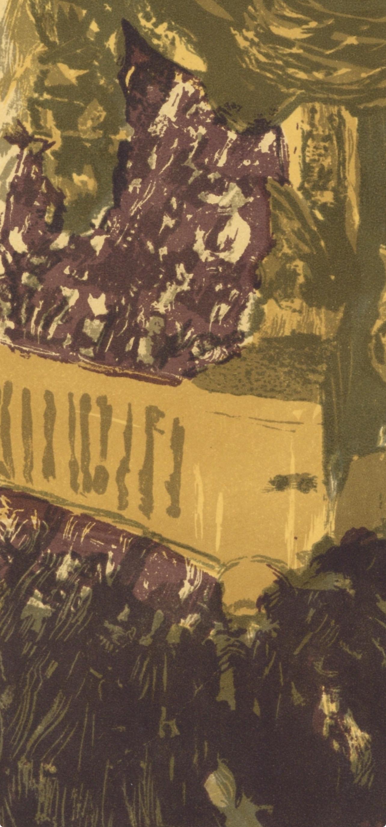 Vuillard, Une Galerie au Gymnase, L'œuvre gravé de Vuillard (after) - Brown Figurative Print by Edouard Vuillard