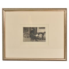 Edouard Vuillard 1930 Etching Interieur Au Canape Ou Soir