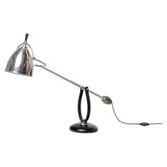 Edouard-Wilfrid Buquet art deco grey and black table or wall lamp 20th century