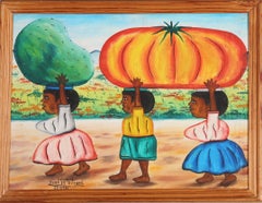 Acrylique, porteur de fruits d'Edouard Yves Gerard d'aprs Jacques-Richard Chery, 1982