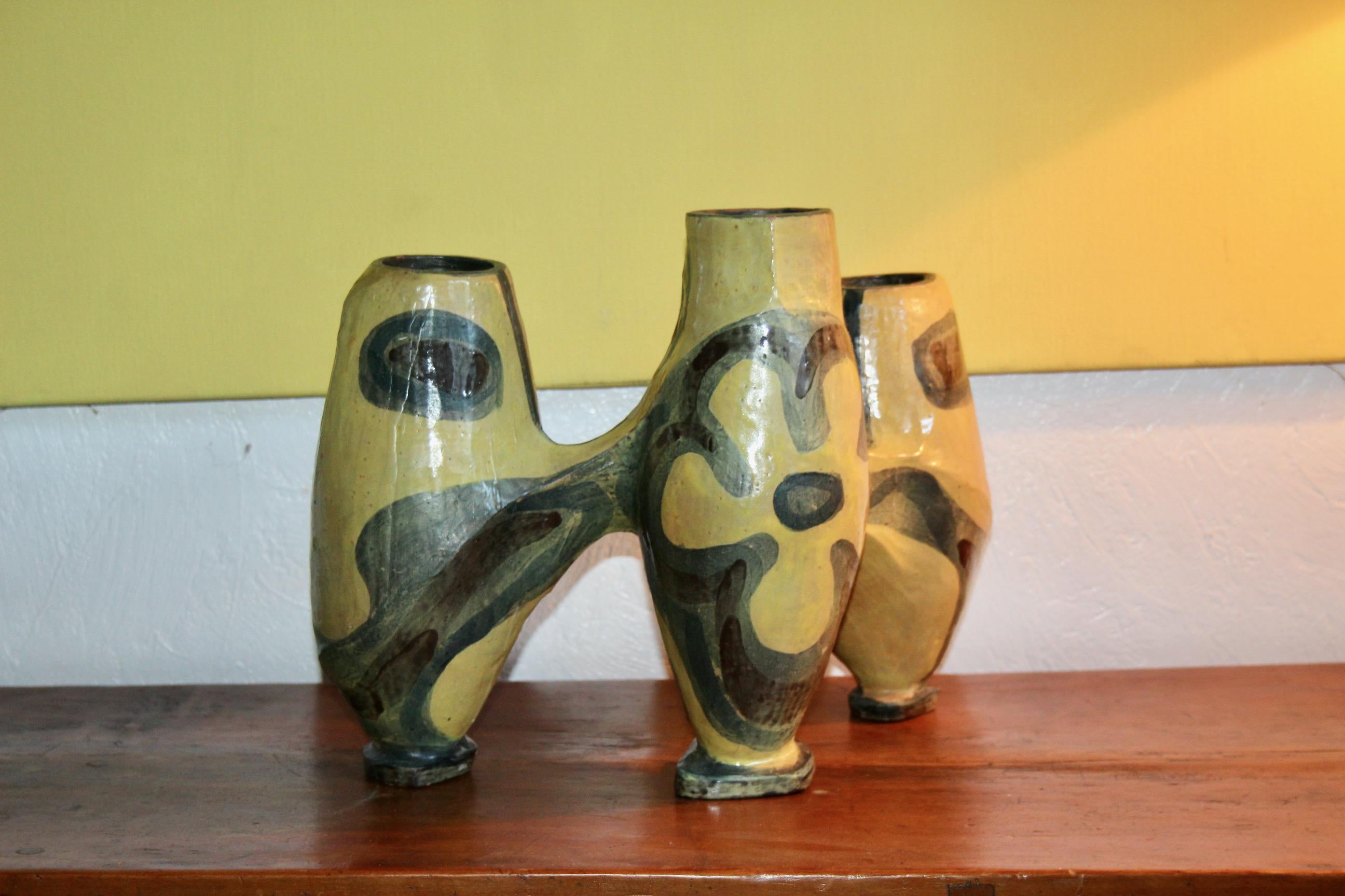 Edouard Zurlinden for Artibou ceramic candlestick For Sale 12