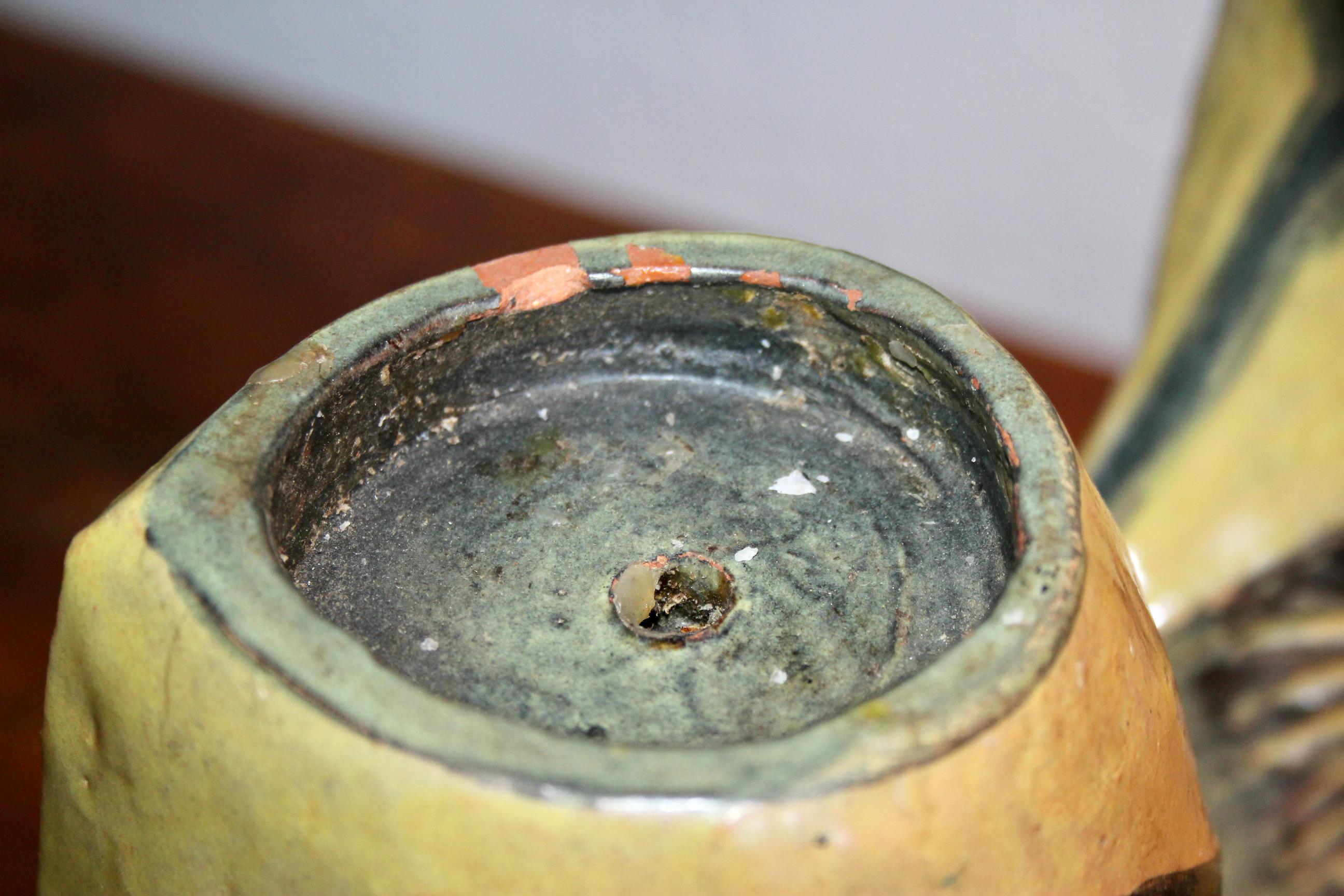 Mid-20th Century Edouard Zurlinden for Artibou ceramic candlestick For Sale