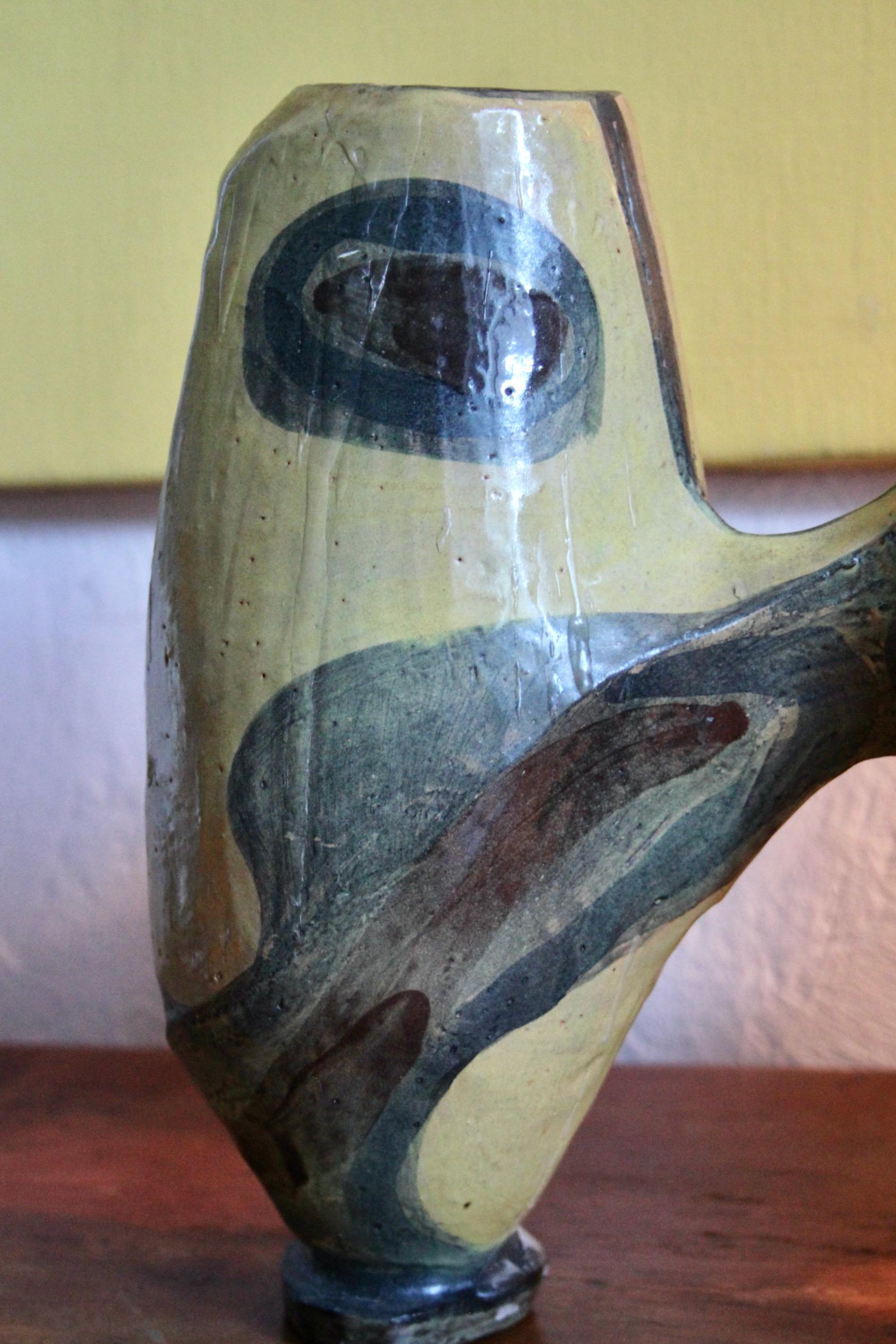 Ceramic Edouard Zurlinden for Artibou ceramic candlestick For Sale